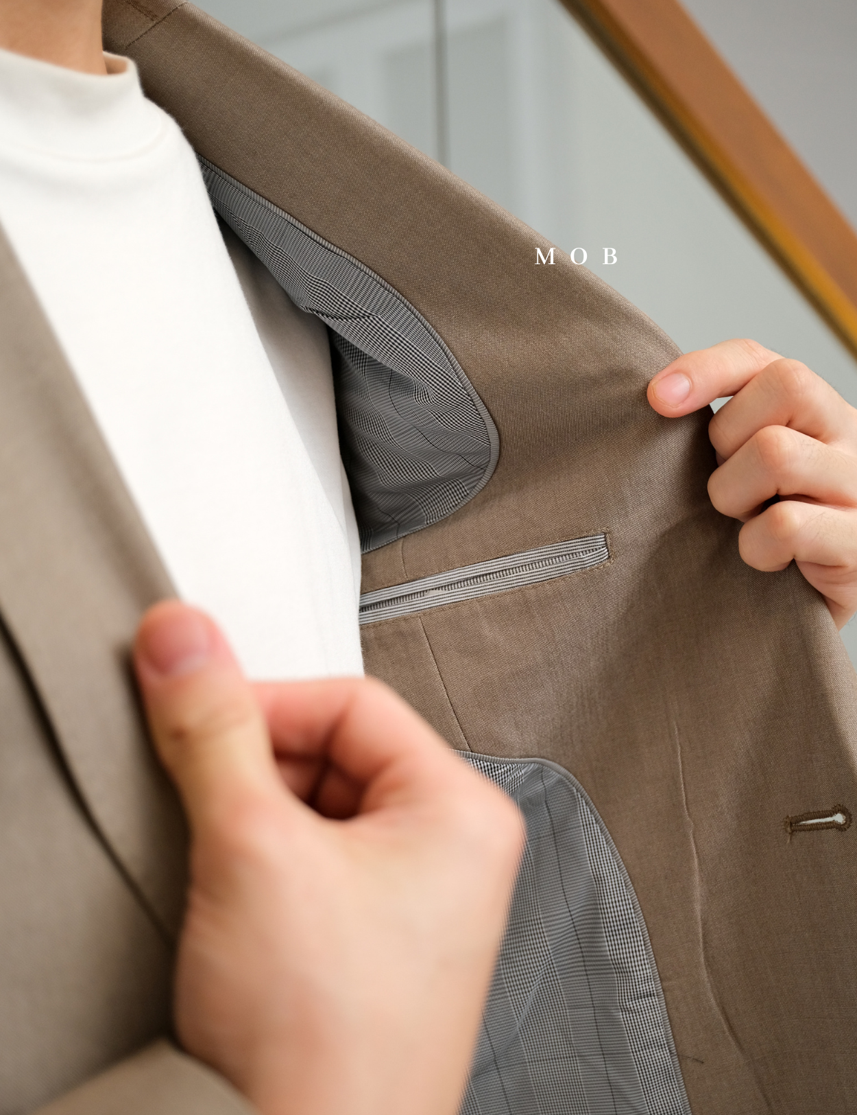 JFBZ01001A Slim Fit Blazer Brown