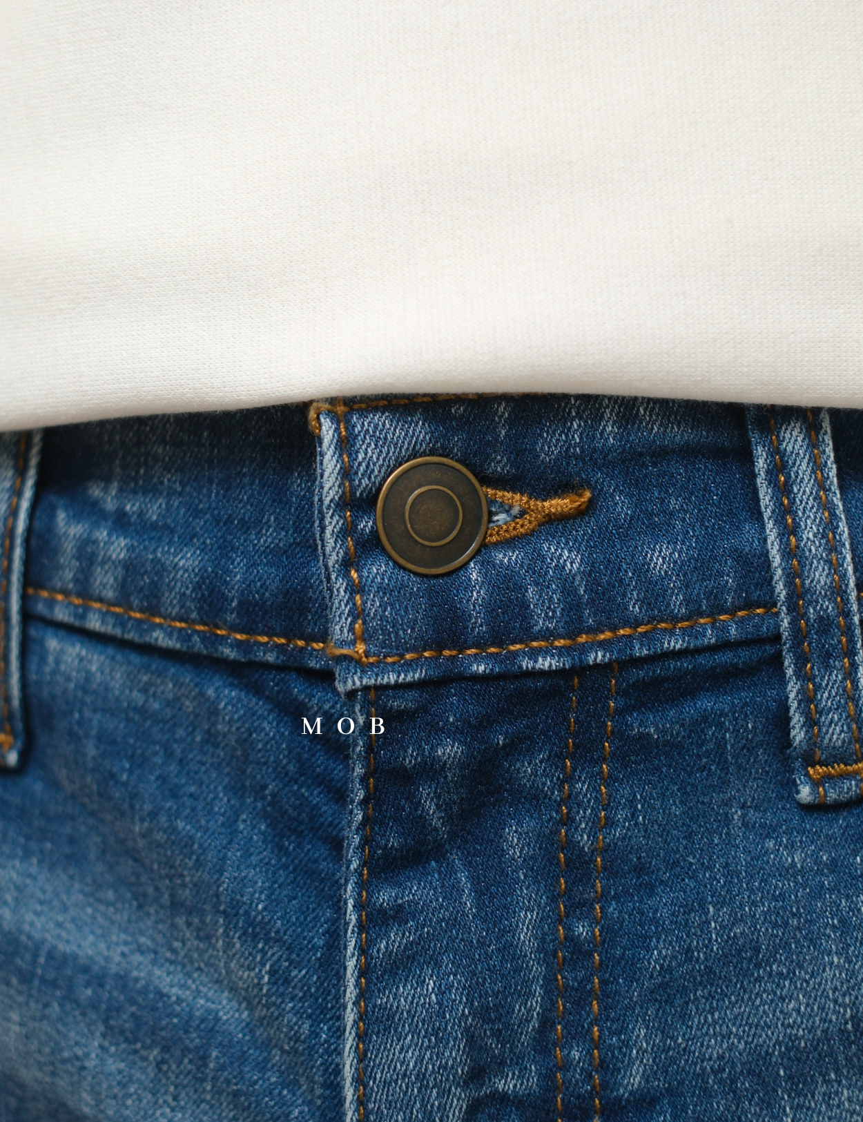 GRGPT01001 Stretch Straight Jeans Medium Blue