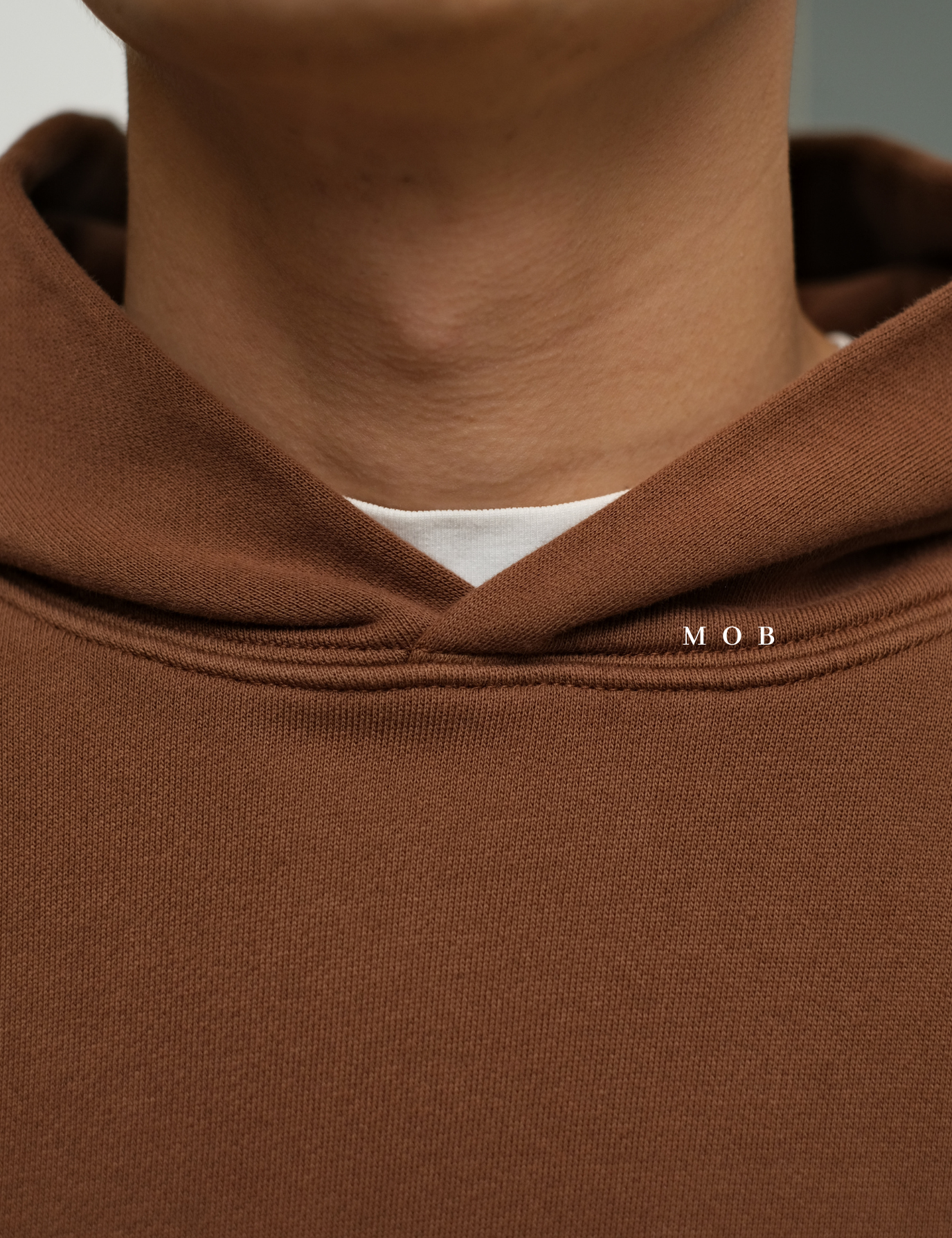 YZHOD01001 Yeezy x Gap Boxy Hoodie Dark Brown 