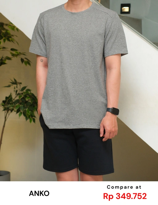 Image of AKSST01002 Active SS Tee Grey Misty