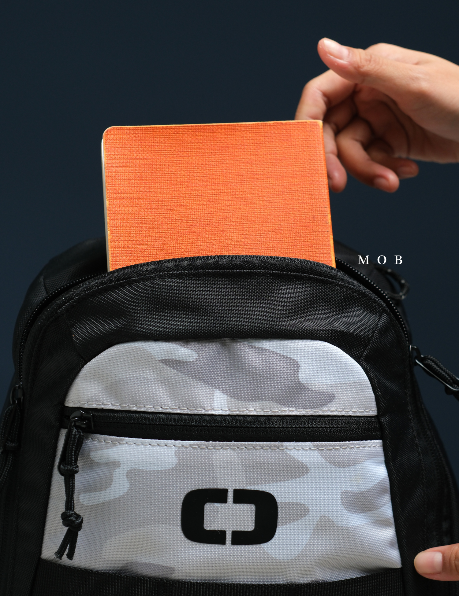 OGBAG02010B Court Recycled Sling Backpack Black Camo