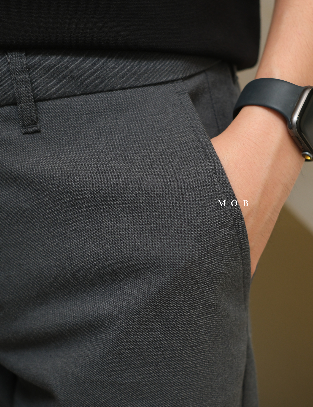 ONPT4301D Slim Dress Pants Dark Grey Misty