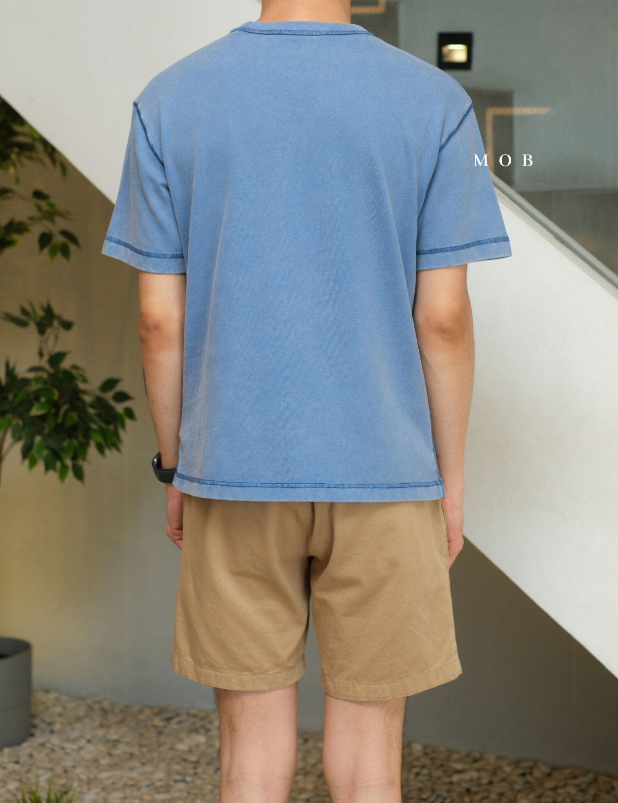 GPSST2201B Heavyweight Boxy Cropped SS Tee Blue