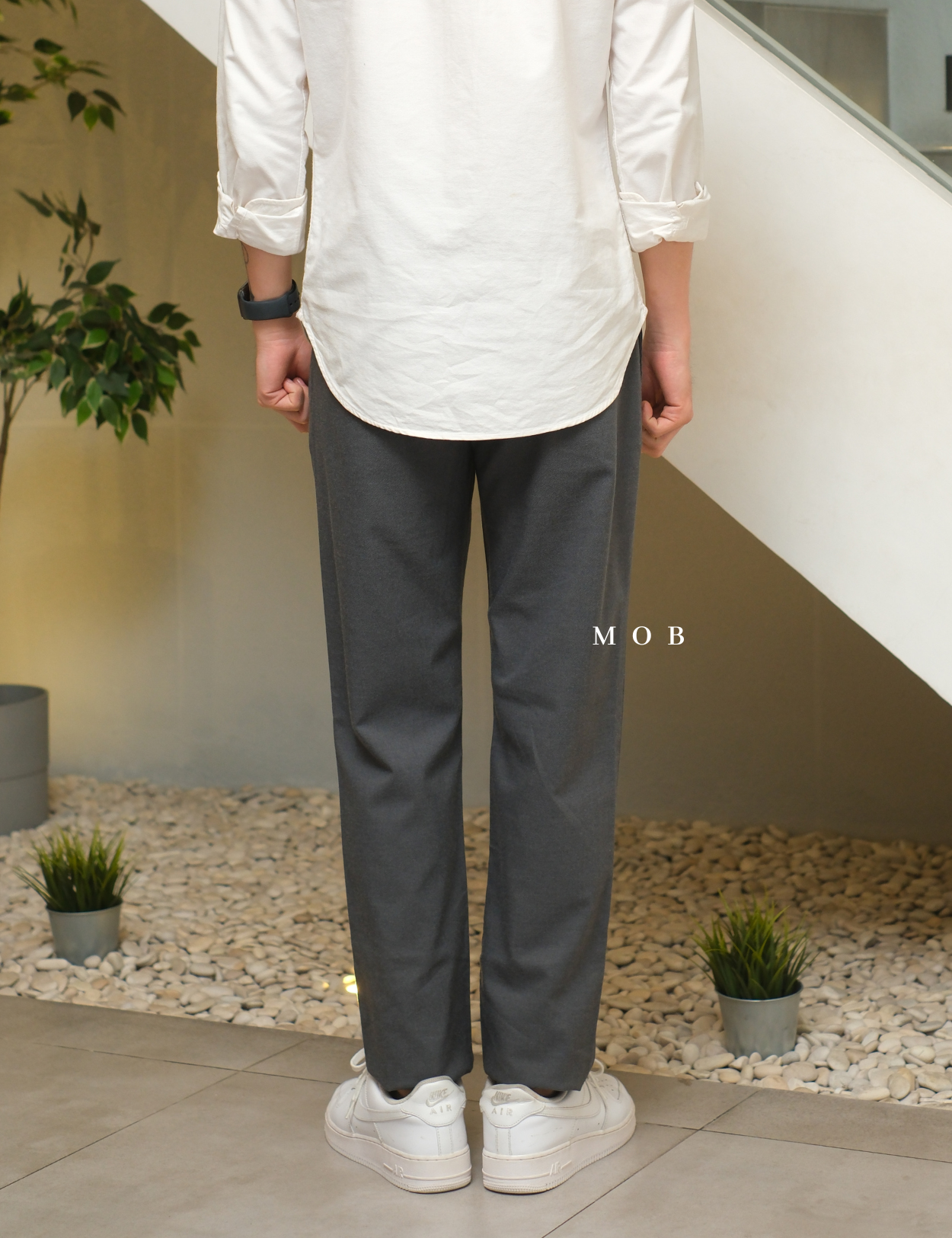 ONPT4301D Slim Dress Pants Dark Grey Misty