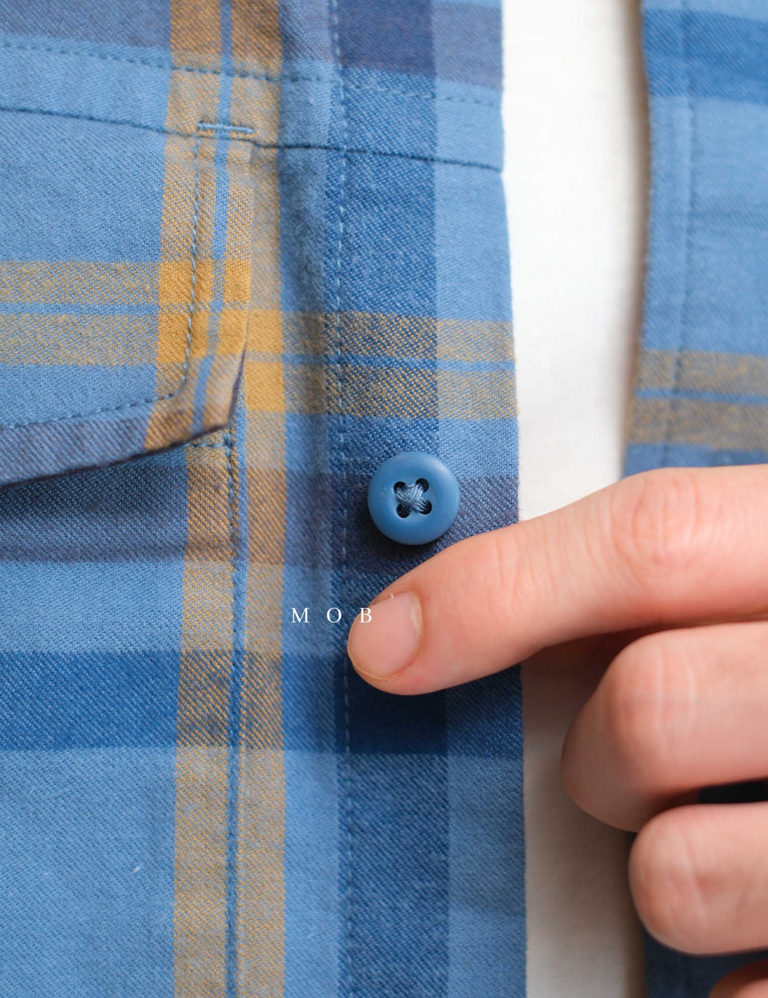 REILSS01005A Wallace Lake Flannel LS Shirt Blue Yellow Plaid