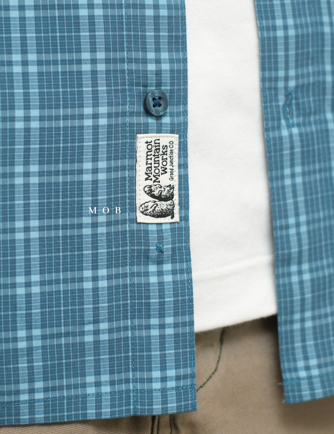MMSSS02001A Eldridge Novelty SS Shirt Teal Blue Tartan Plaid