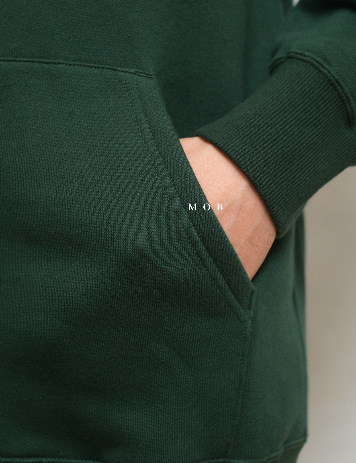 CHMPFZ05001E Basic Small Logo Full Zip Hoodie Green