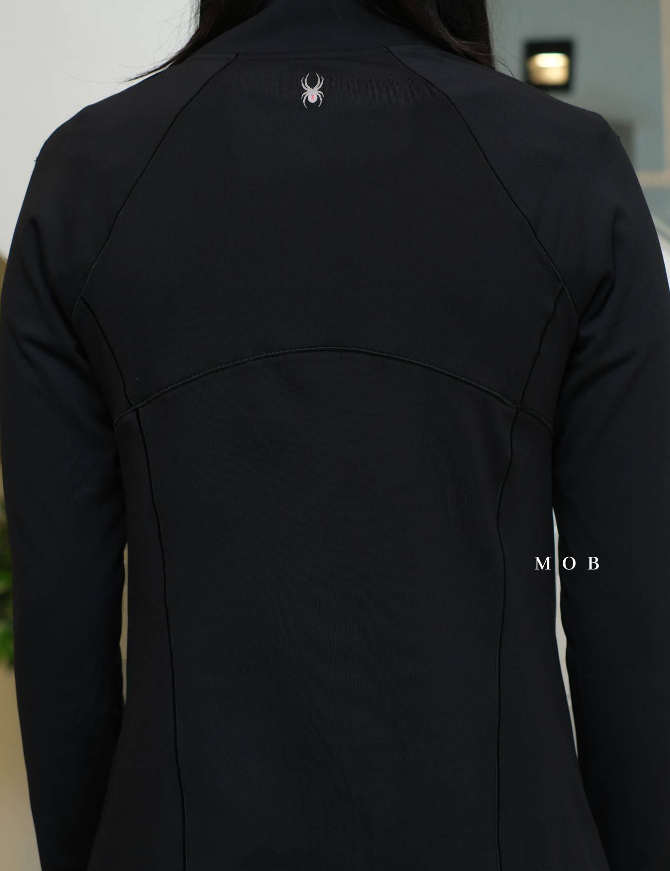 SPYJ03001A Active 1/2 Zipper Jacket Black