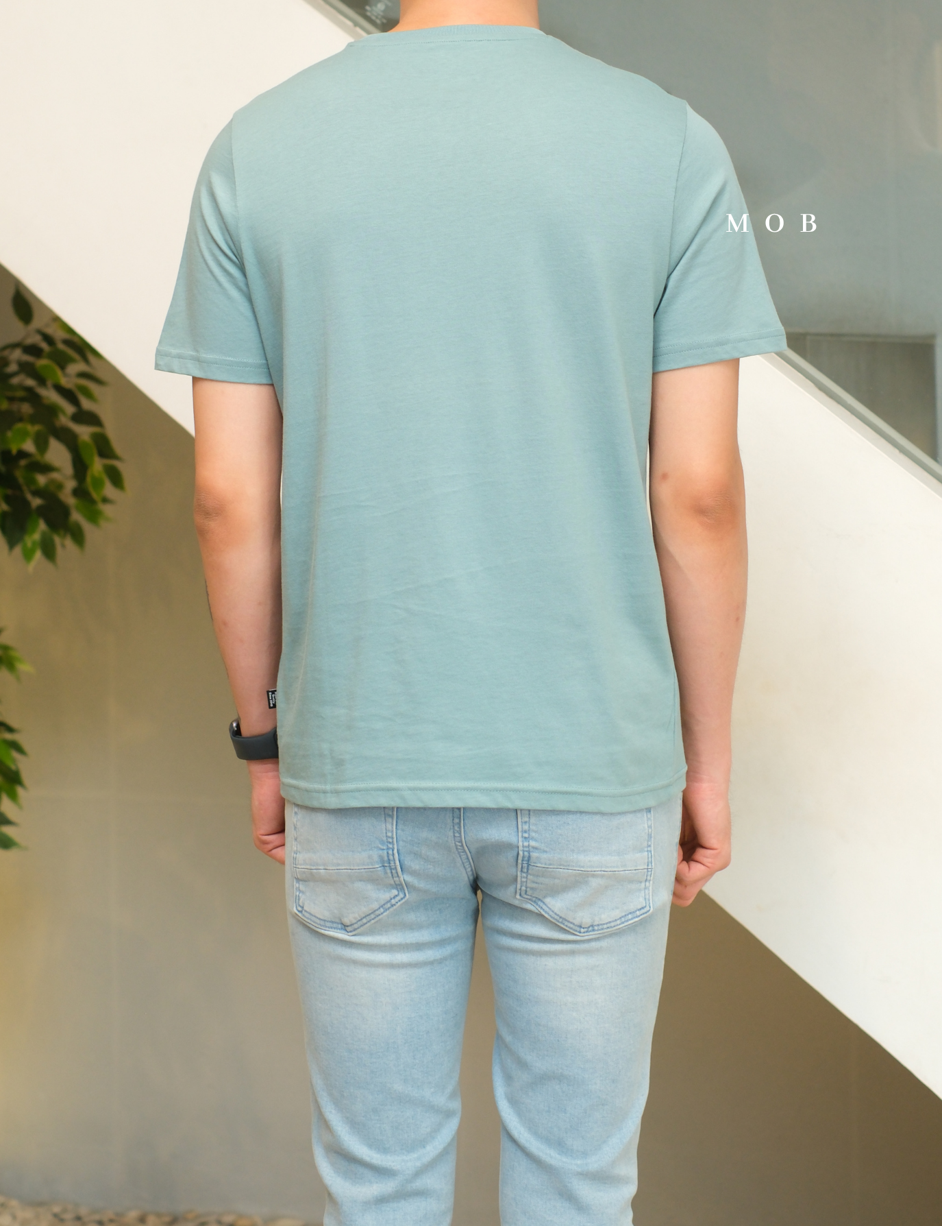PMSST1001 Wording Graphic SS Tee Sky Blue