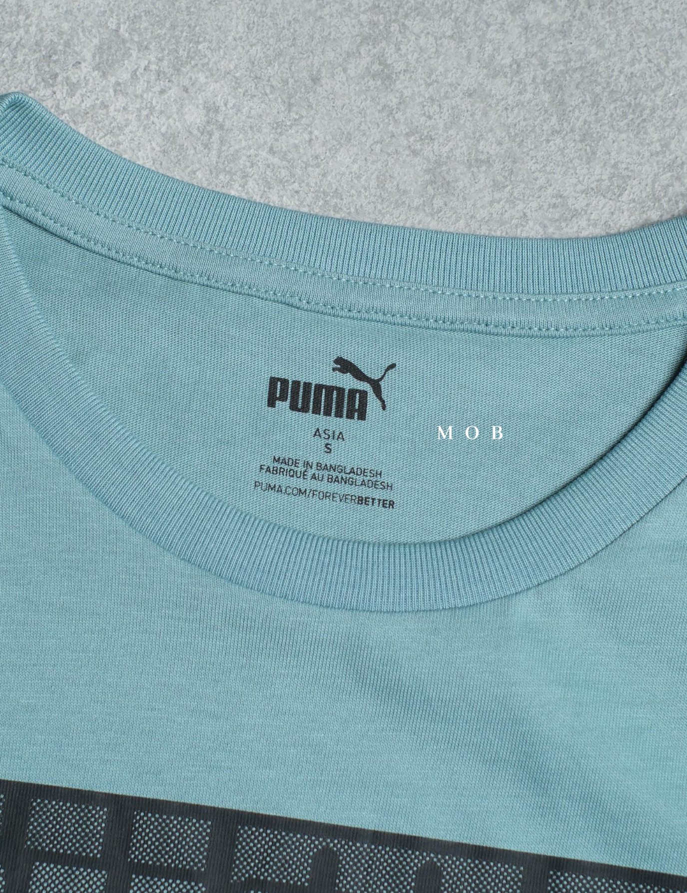 PMSST1001 Wording Graphic SS Tee Sky Blue