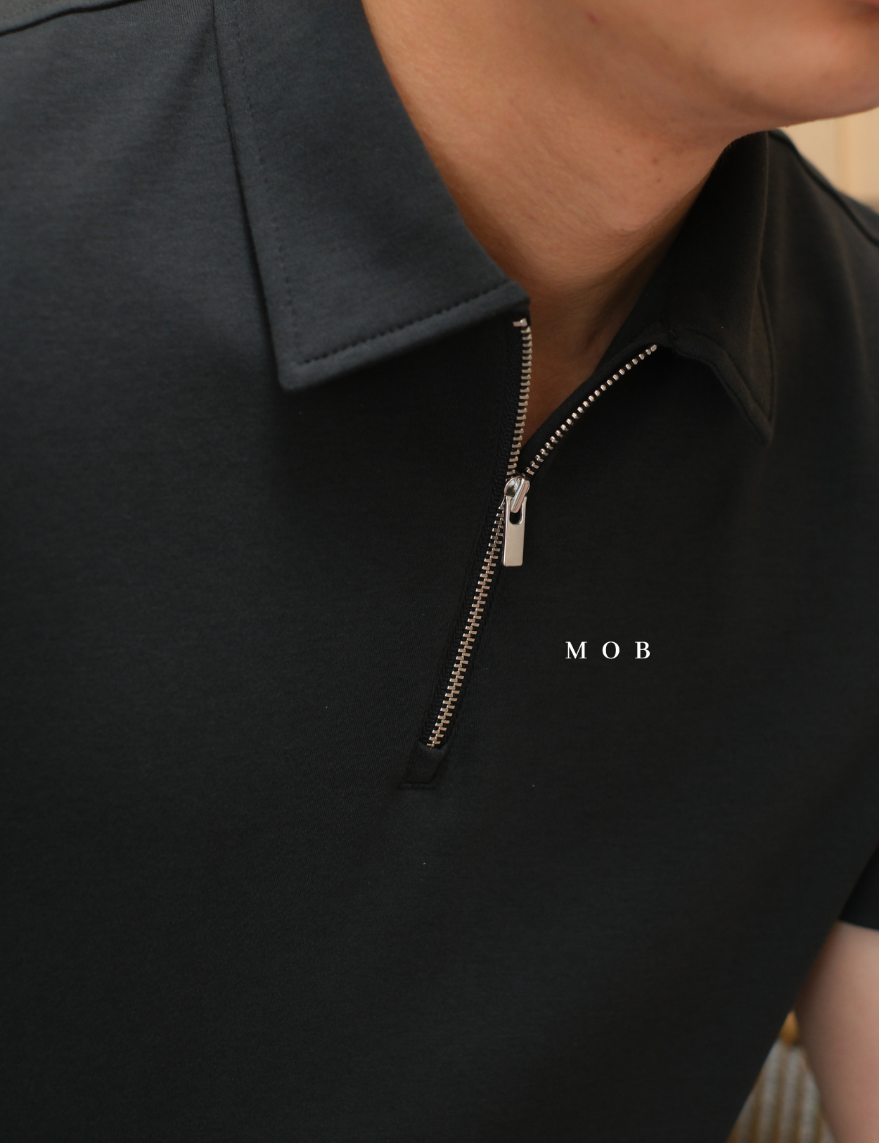 ARK01SSP025 Cerniera Polo SS Shirt Sophisto Grey
