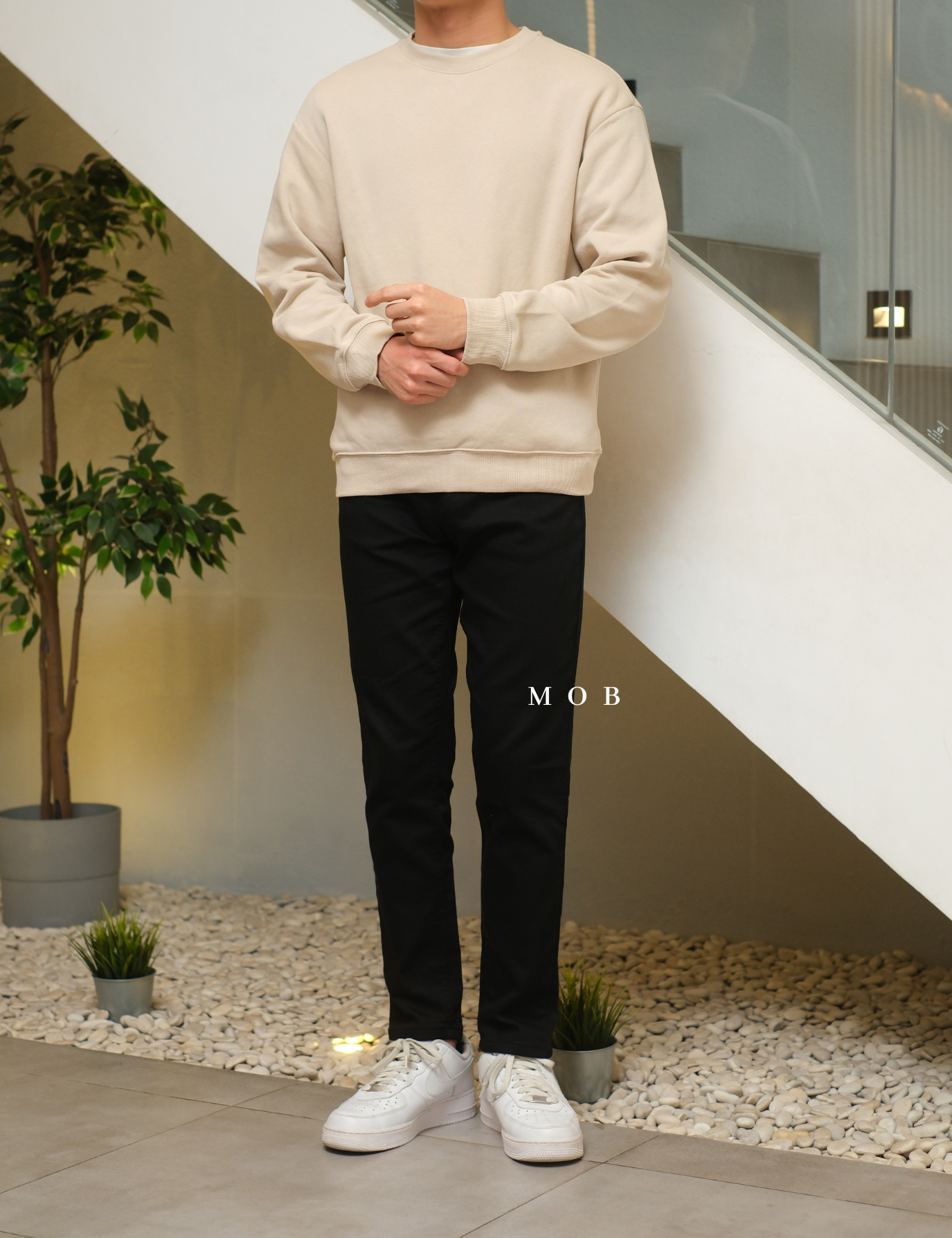 AKPT01001 Stretch Knit Pants Black