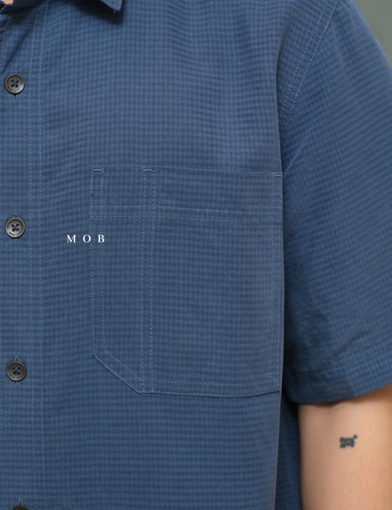 RRBSSS01001D Desert Pucker Dry SS Shirt Dark Blue