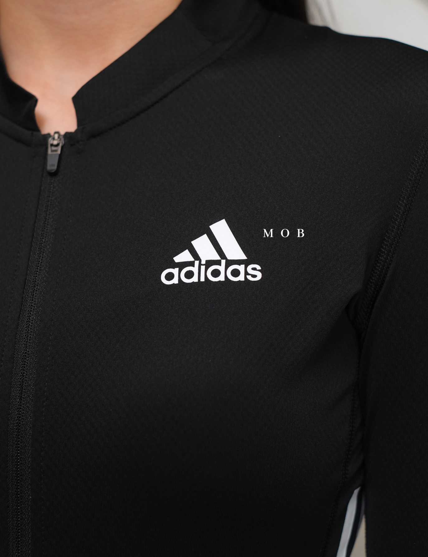 ADDSSST1001 Jersey Full Zip Tee Black