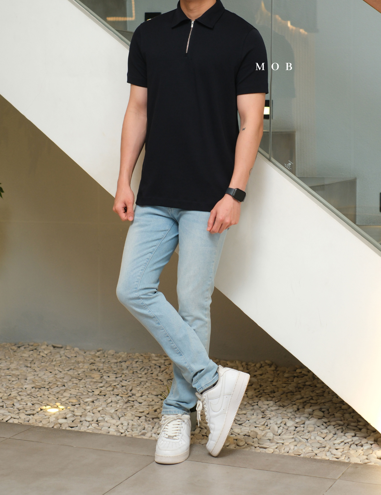 ARK01SSP026 Cerniera Polo SS Shirt Maastricht Navy