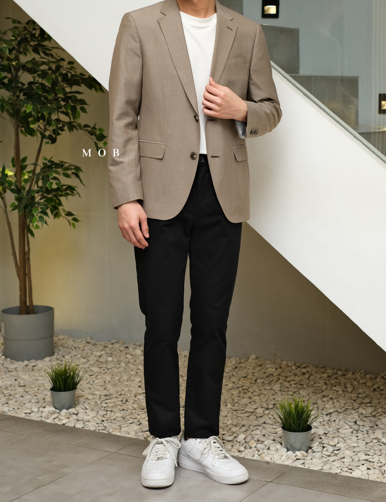 JFBZ01001B Slim Fit (S) Blazer Brown 