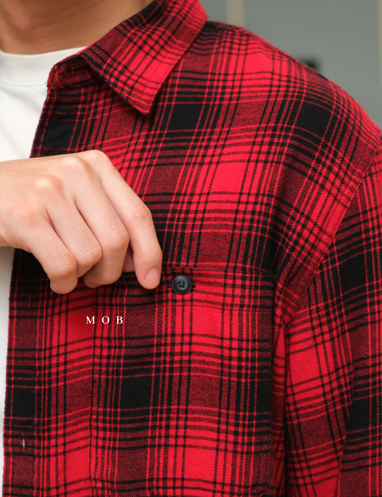 SNMLSS01008 Super Soft Flannel LS Shirt Red Plaid
