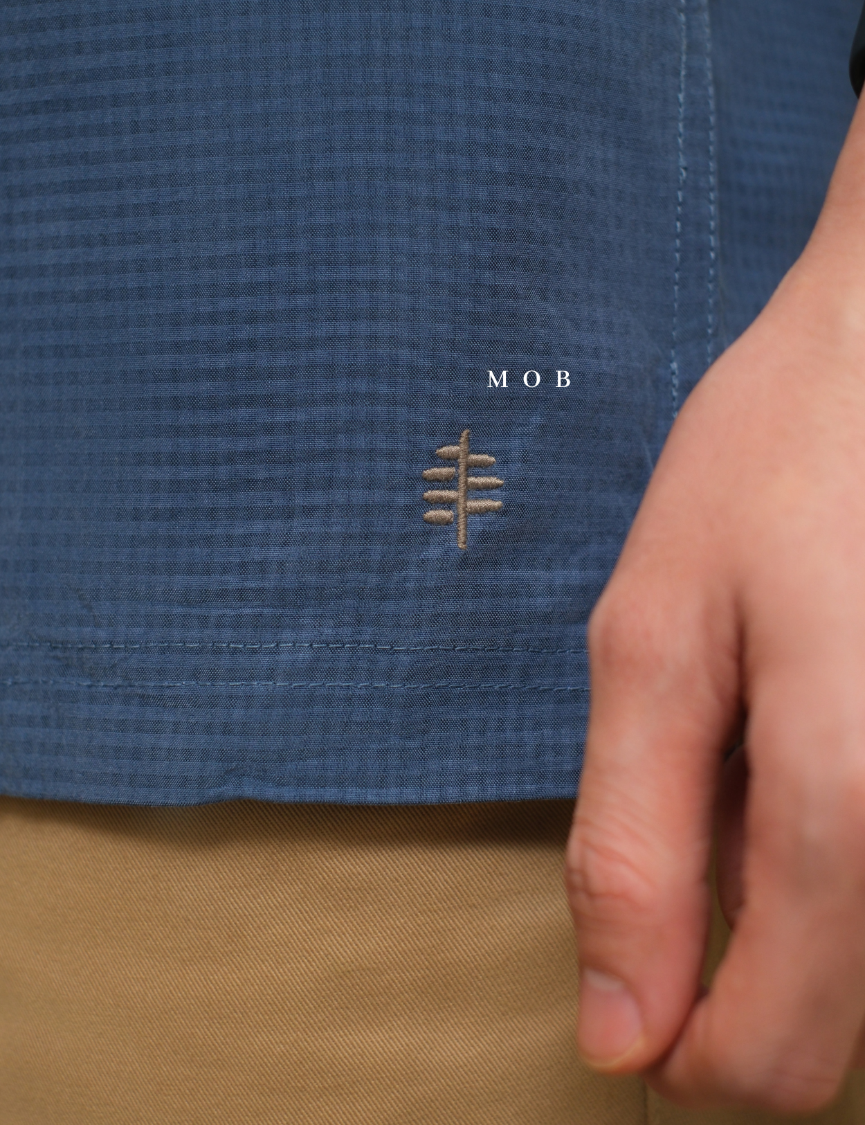 RRBSSS01001D Desert Pucker Dry SS Shirt Dark Blue
