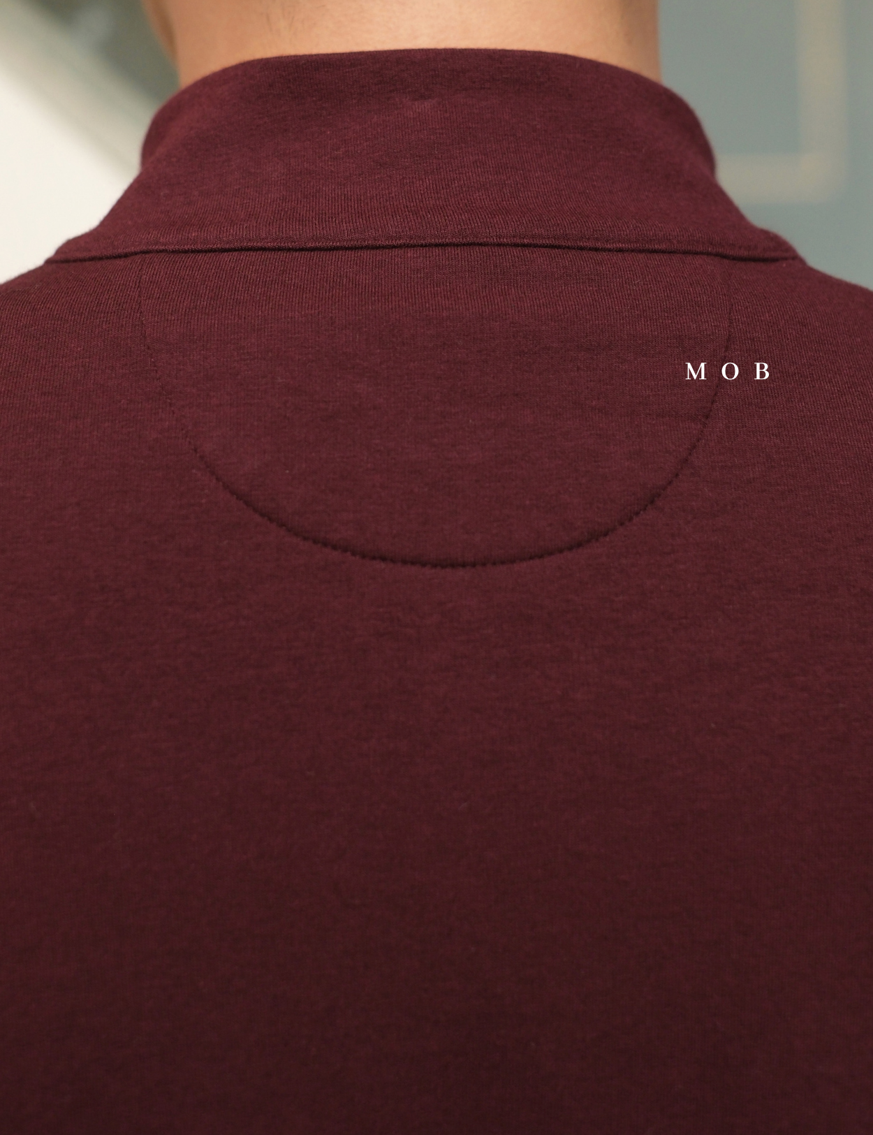 GFW01SWO001-002 1/4 Zip French Terry Sweatshirt Maroon