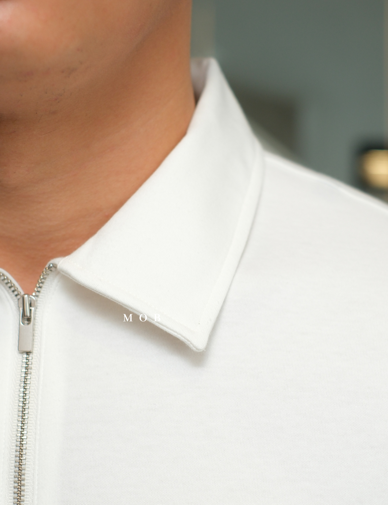 ARK01SSP024 Cerniera Polo SS Shirt Off White