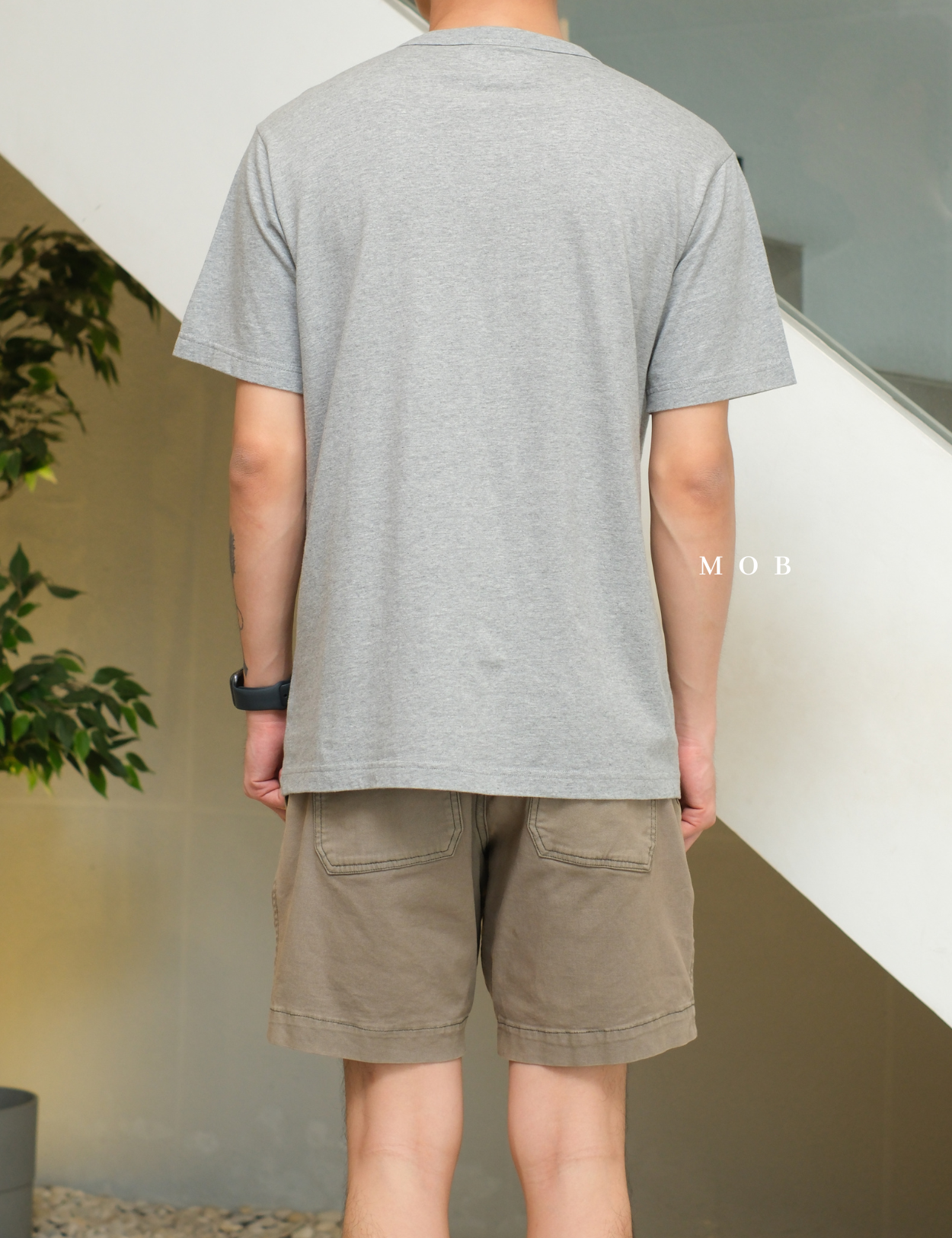 CHMPSST2403D C Small Logo SS Tee Heather Grey