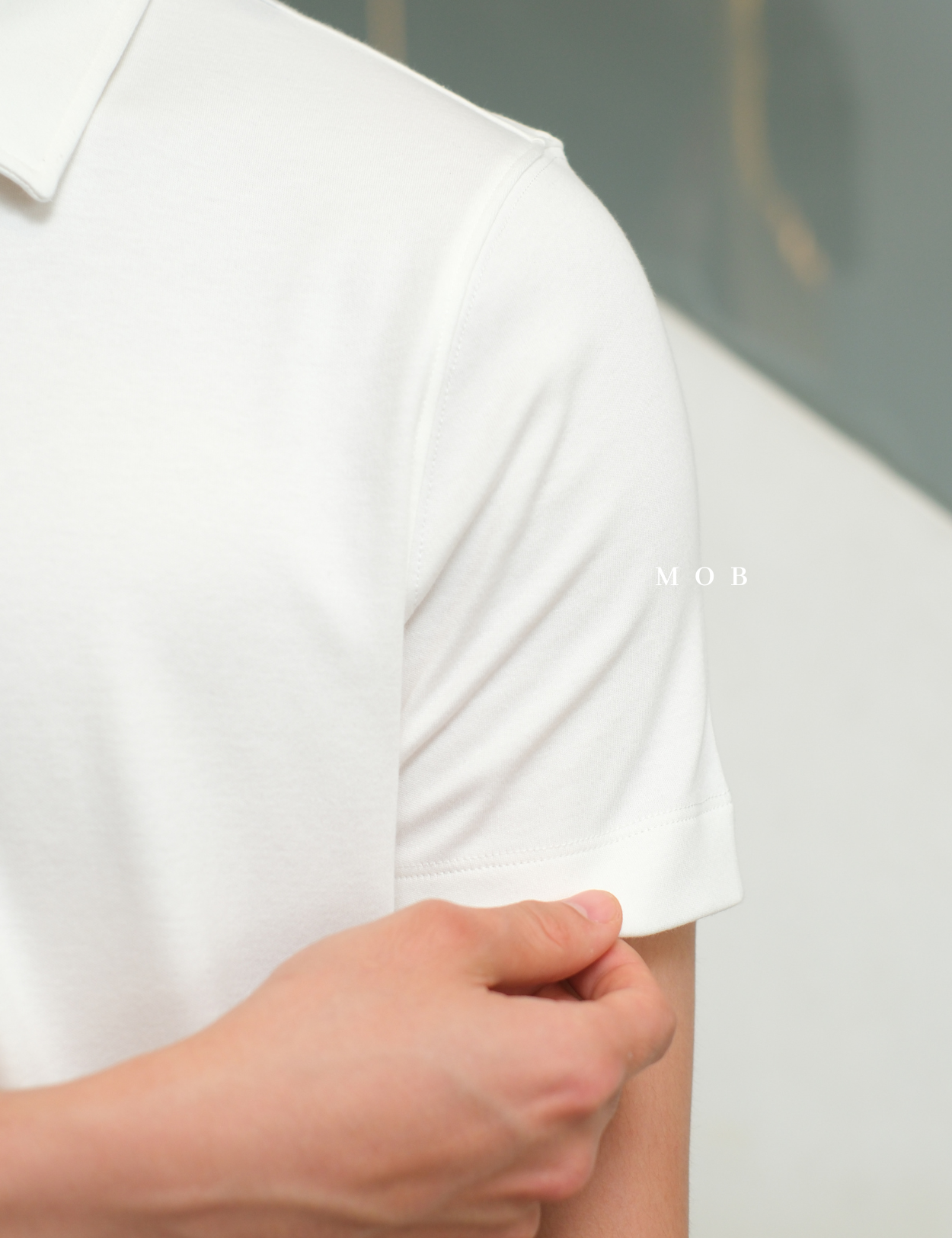 ARK01SSP024 Cerniera Polo SS Shirt Off White