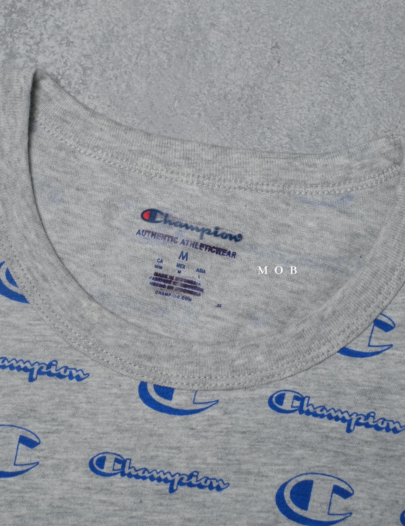 CHMPSST2103C Classic All Over Logo Tee Grey