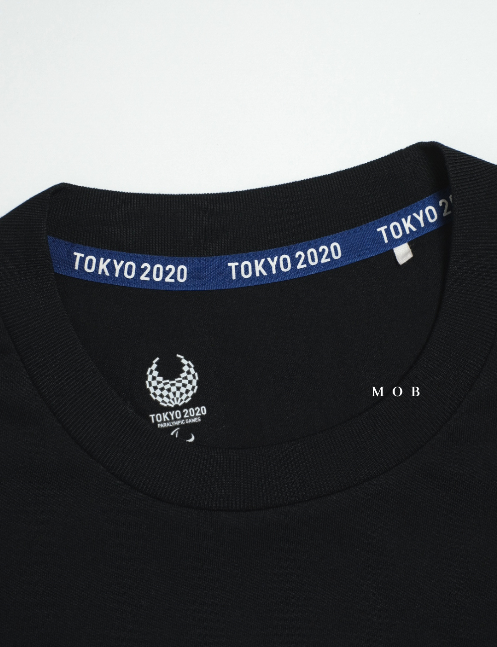 ASSST03002A Paralympic Tokyo 2020 SS Tee Black Blue Logo