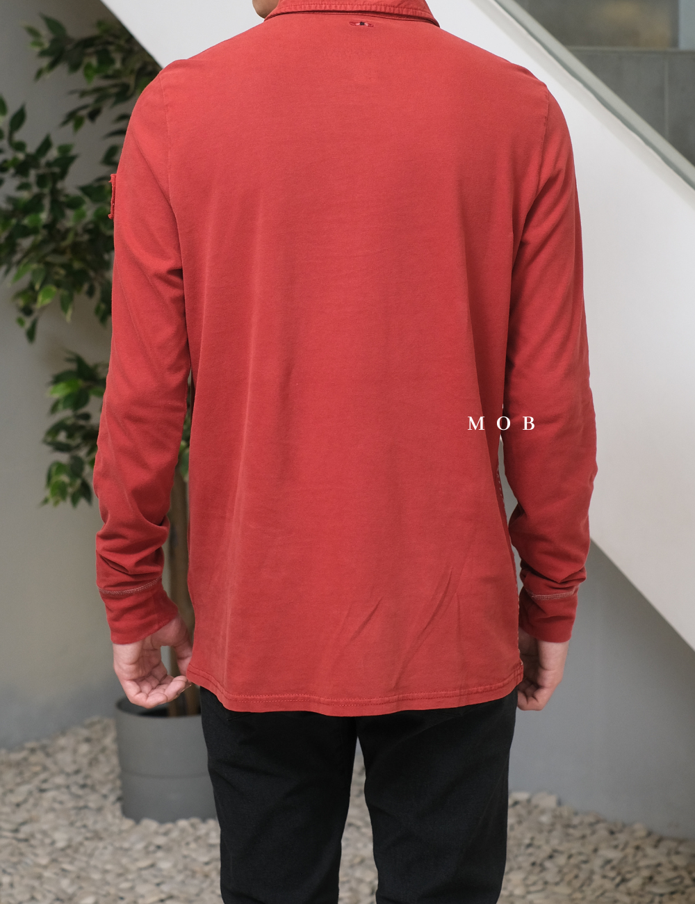 NPJPLS01002A Pocket Polo LS Terracotta