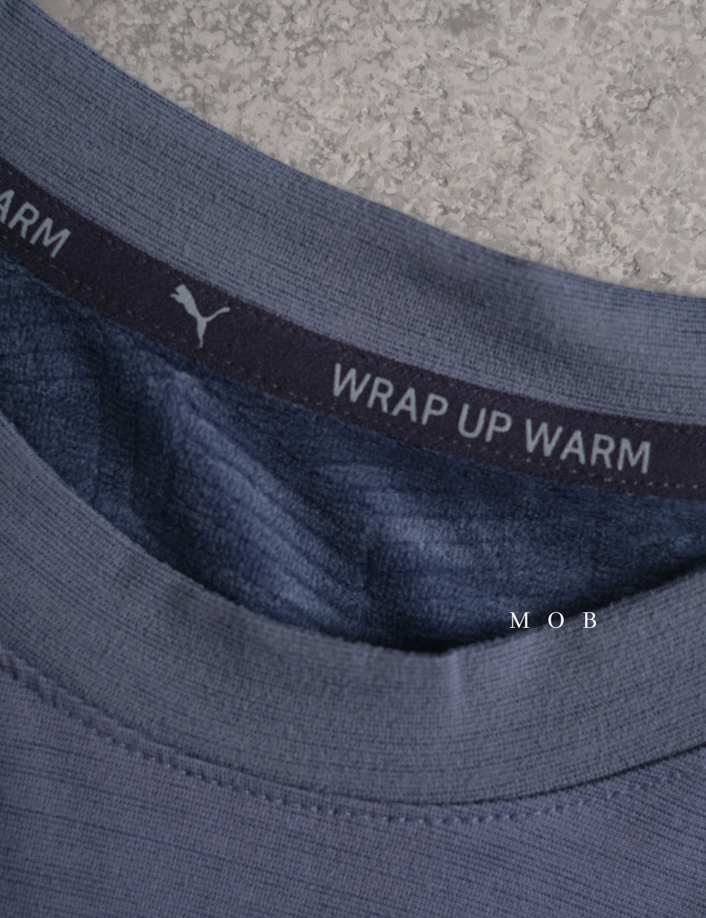 PMBL02002B Warmcell Baselayer TOP-BACK Logo Blue Grey