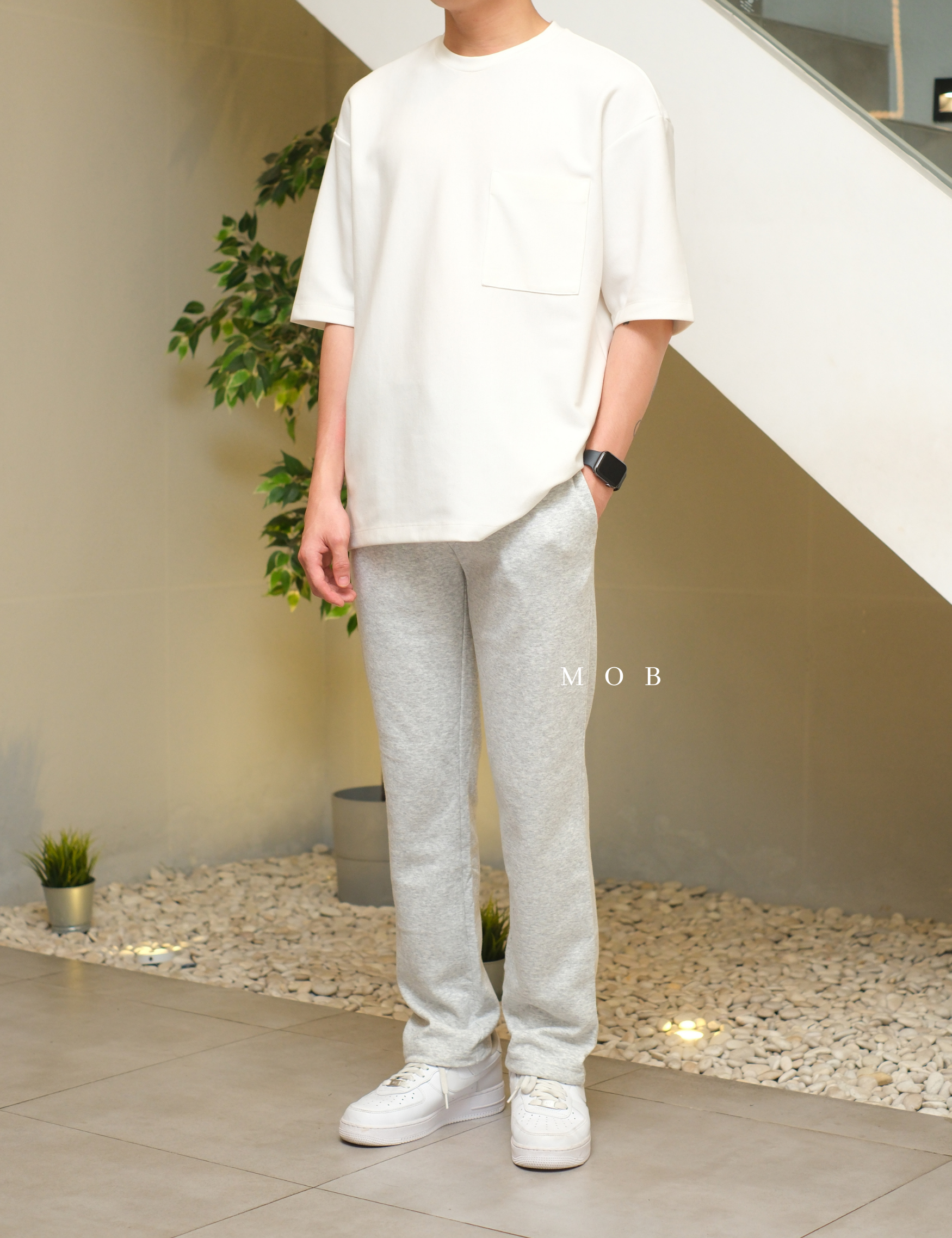 ANDSP01002 Basic SWEATPANTS Light Grey