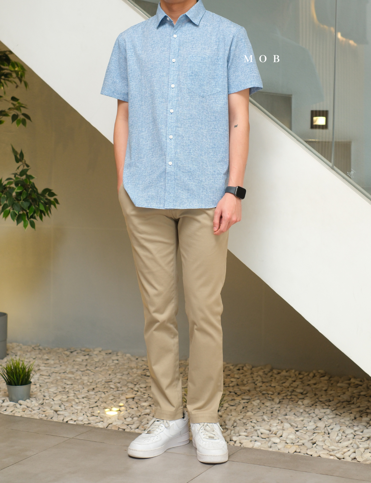 FLXSSS01002A Slim Performance SS Shirt Riviera Blue
