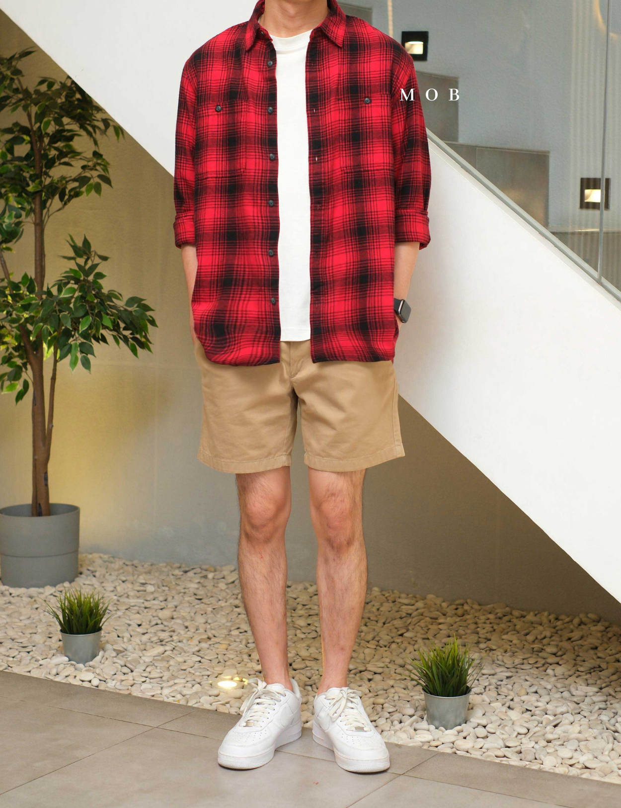 SNMLSS01008 Super Soft Flannel LS Shirt Red Plaid