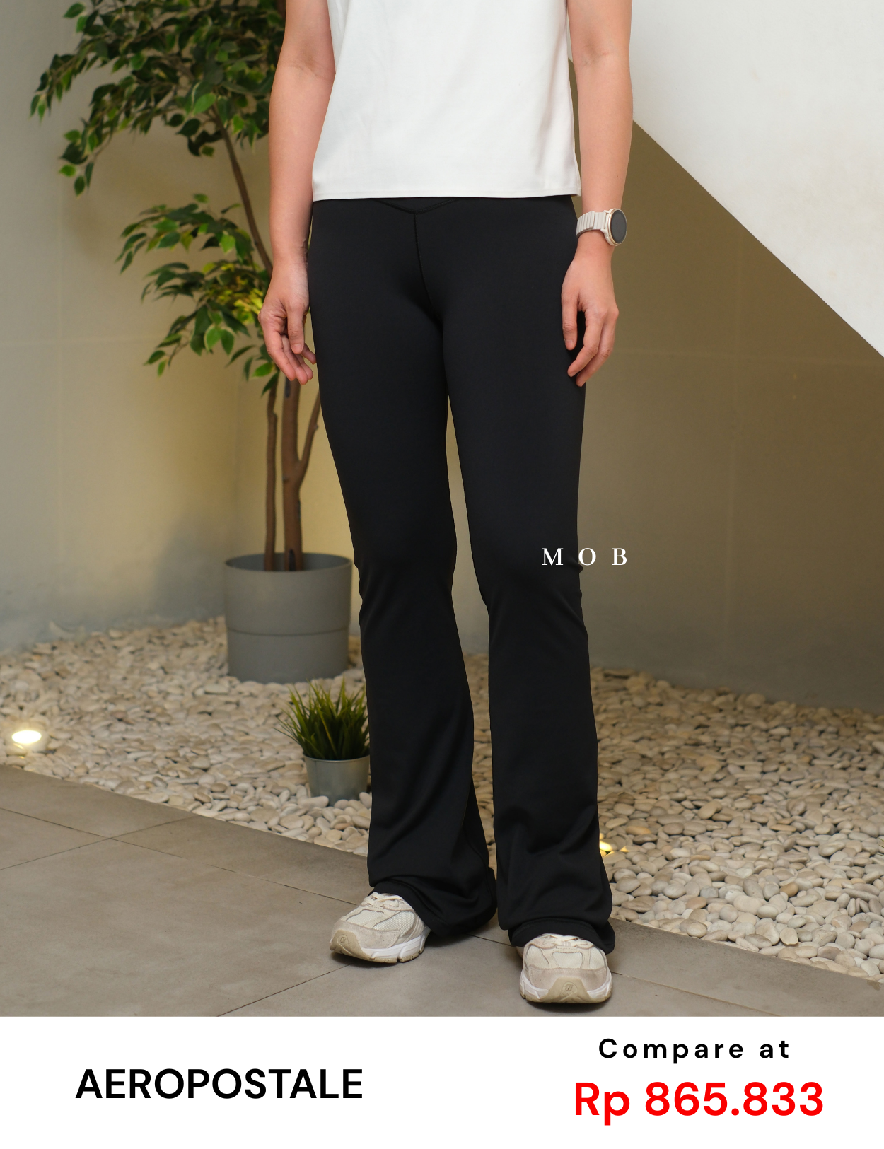 ARPT1402A Buttery Soft V Waist Flare Leggings Black