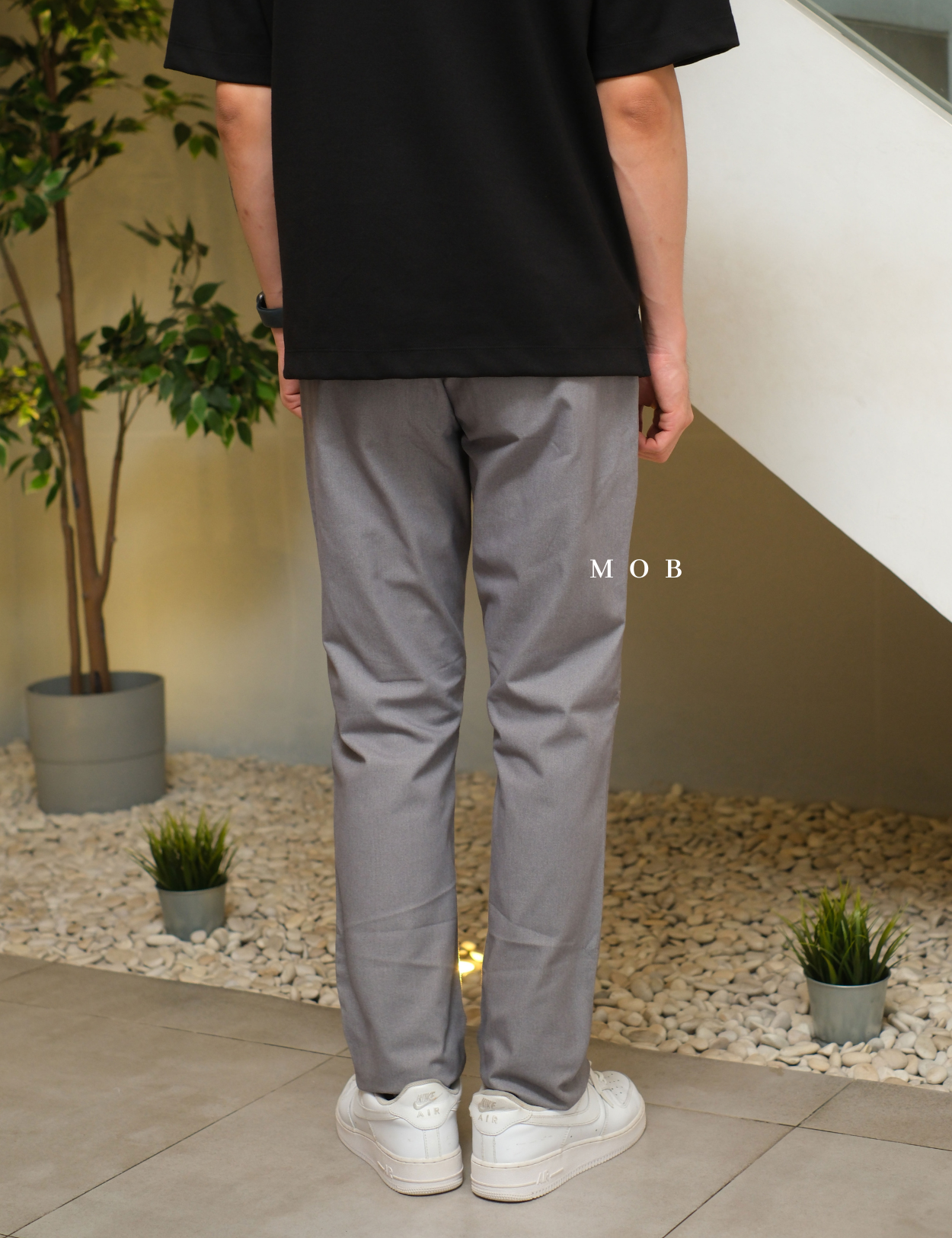 ONPT4401D Ultimate Slim Built In Flex Chino Pants Light Grey Misty