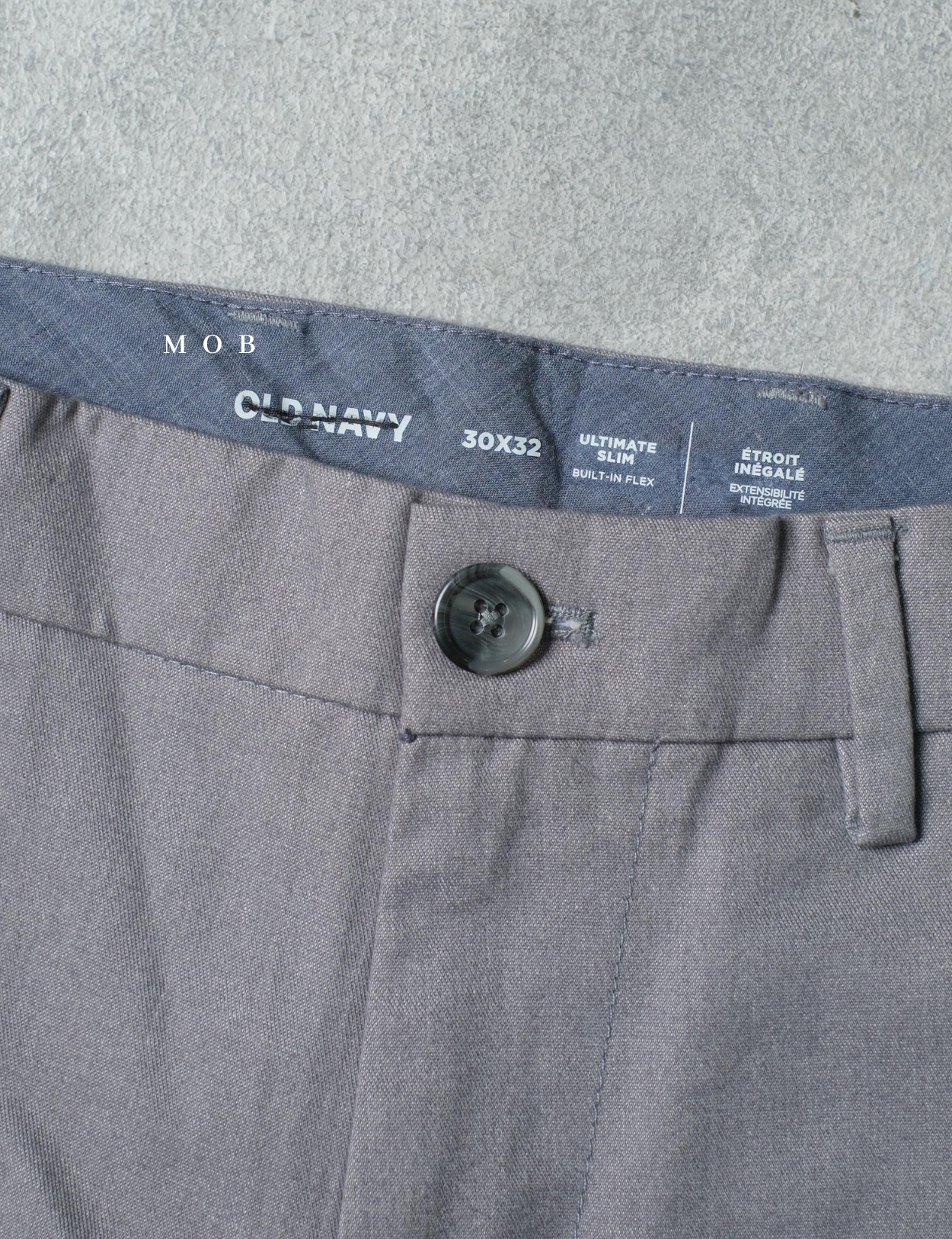 ONPT4401D Ultimate Slim Built In Flex Chino Pants Light Grey Misty