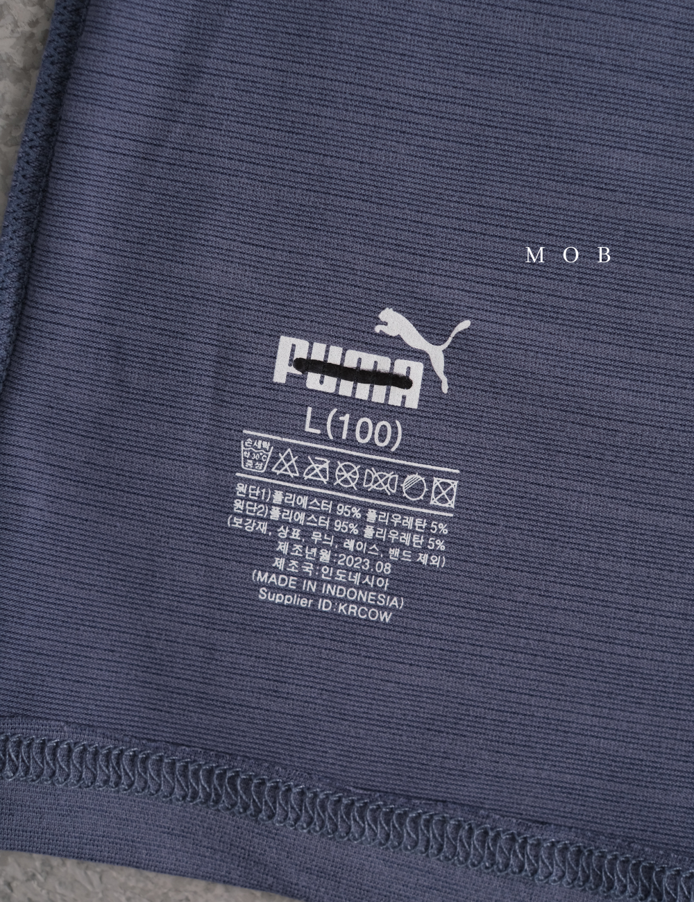 PMBL02002B Warmcell Baselayer TOP-BACK Logo Blue Grey