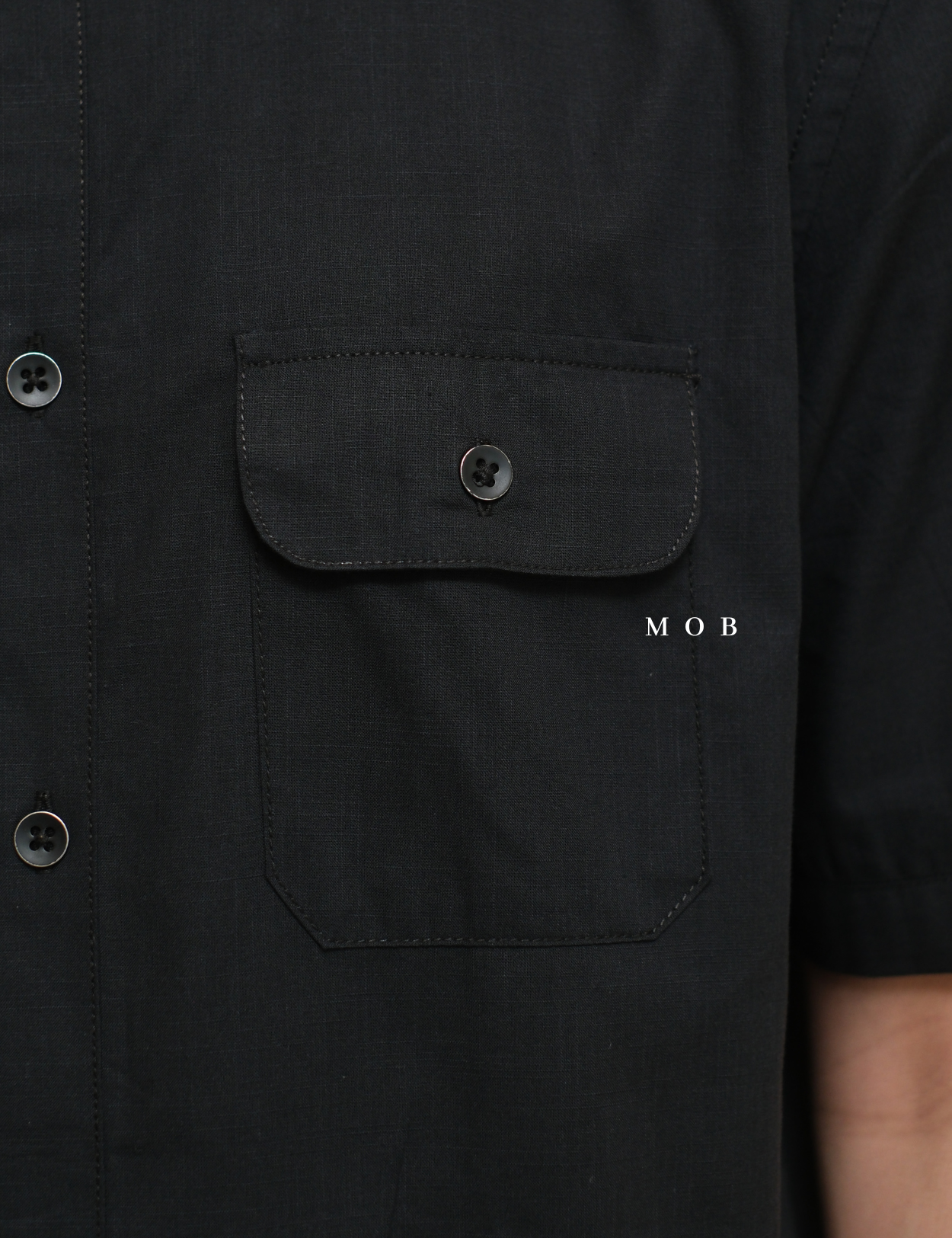 AFSSS01001E Warren Pocket SS Shirt Black