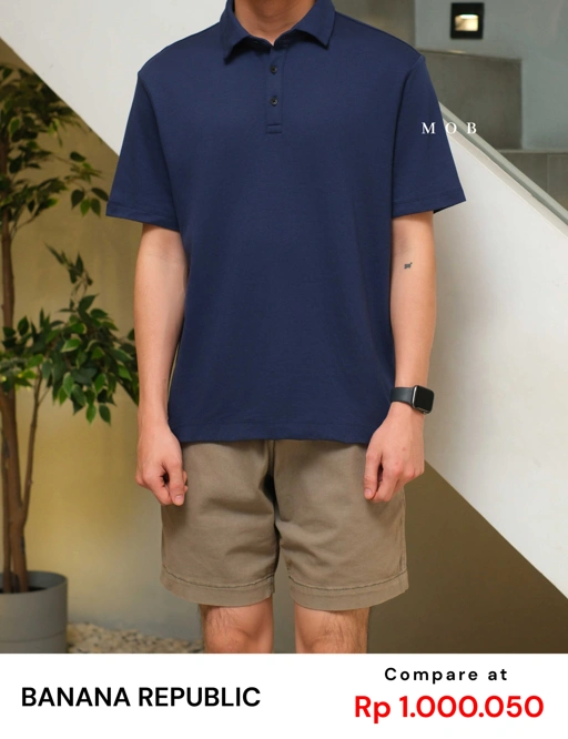 Image of BRPSS01001C Luxe Touch Performance Polo SS Navy