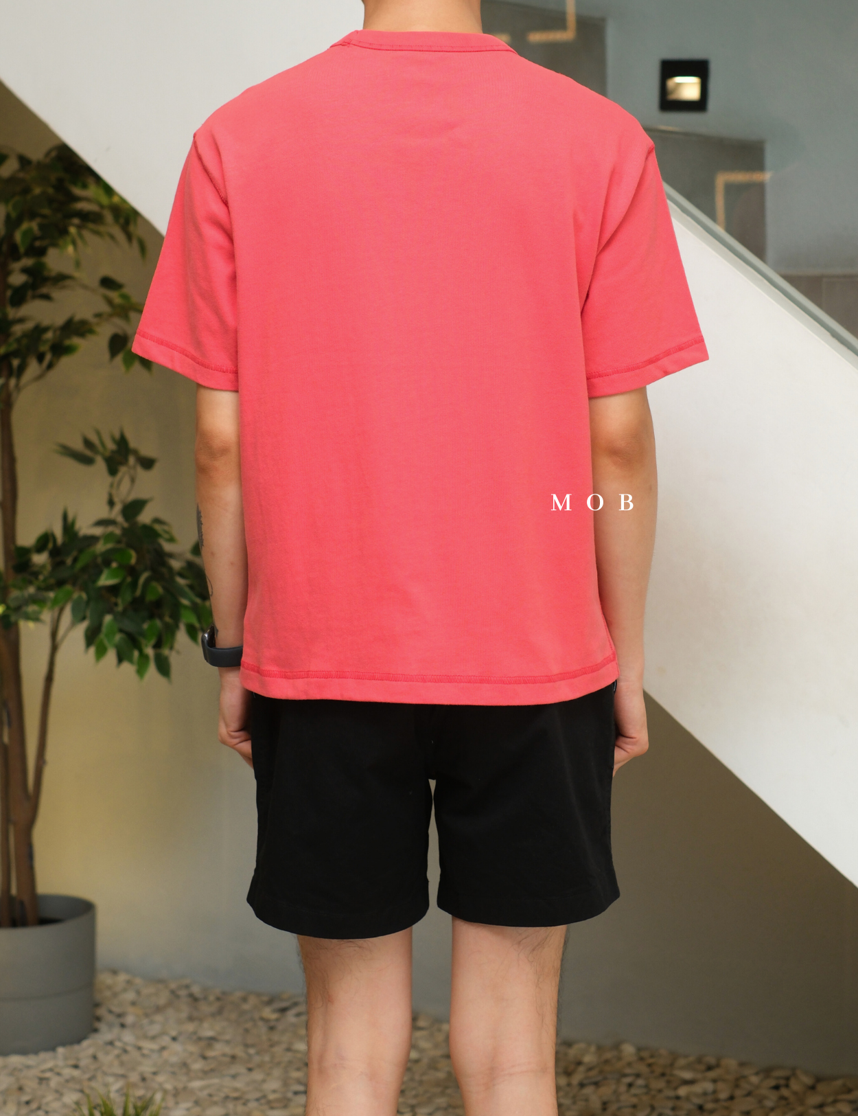 GPSST2201I Heavyweight Boxy Cropped SS Tee Guava