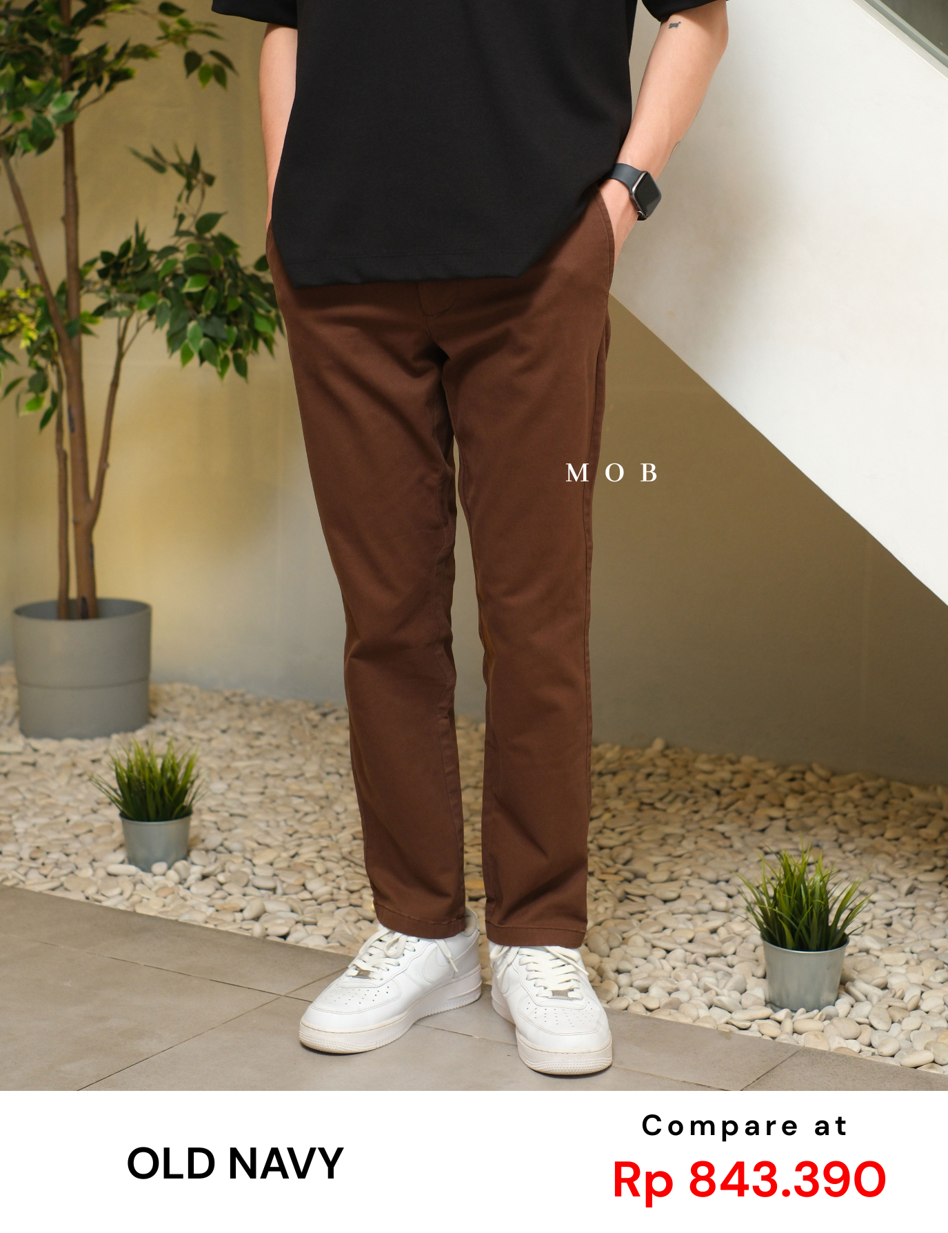 ONPT4402B SLIM Built In Flex Chino Pants Dark Brown (V2) (30 ONLY)