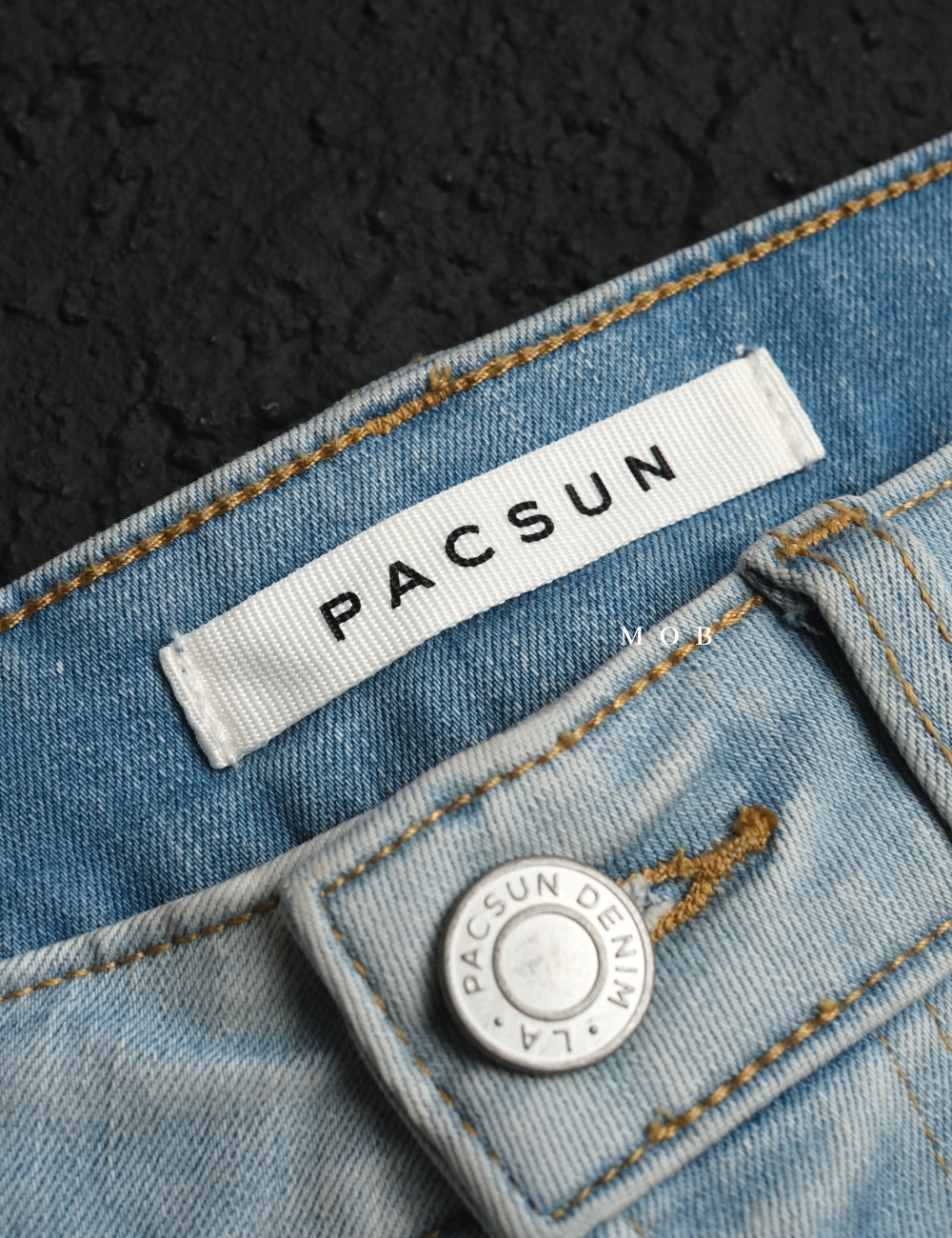 PCSPT02001 Medium Ripped Slim Taper Jeans