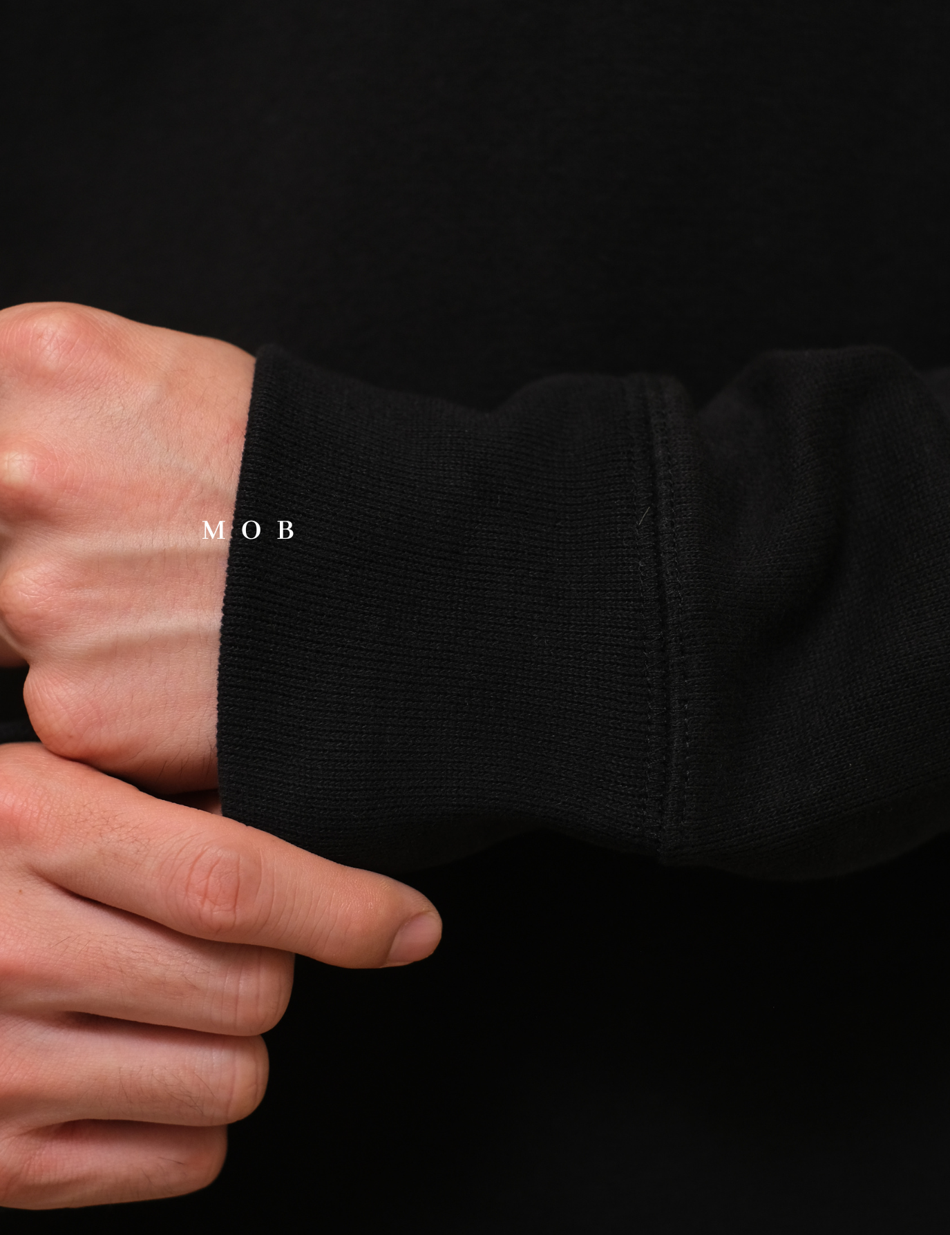 BRJ03002 Quarter Zip Double Knit Black