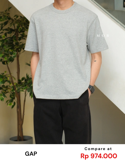 Image of GPSST2201E Heavyweight Boxy Cropped SS Tee Grey