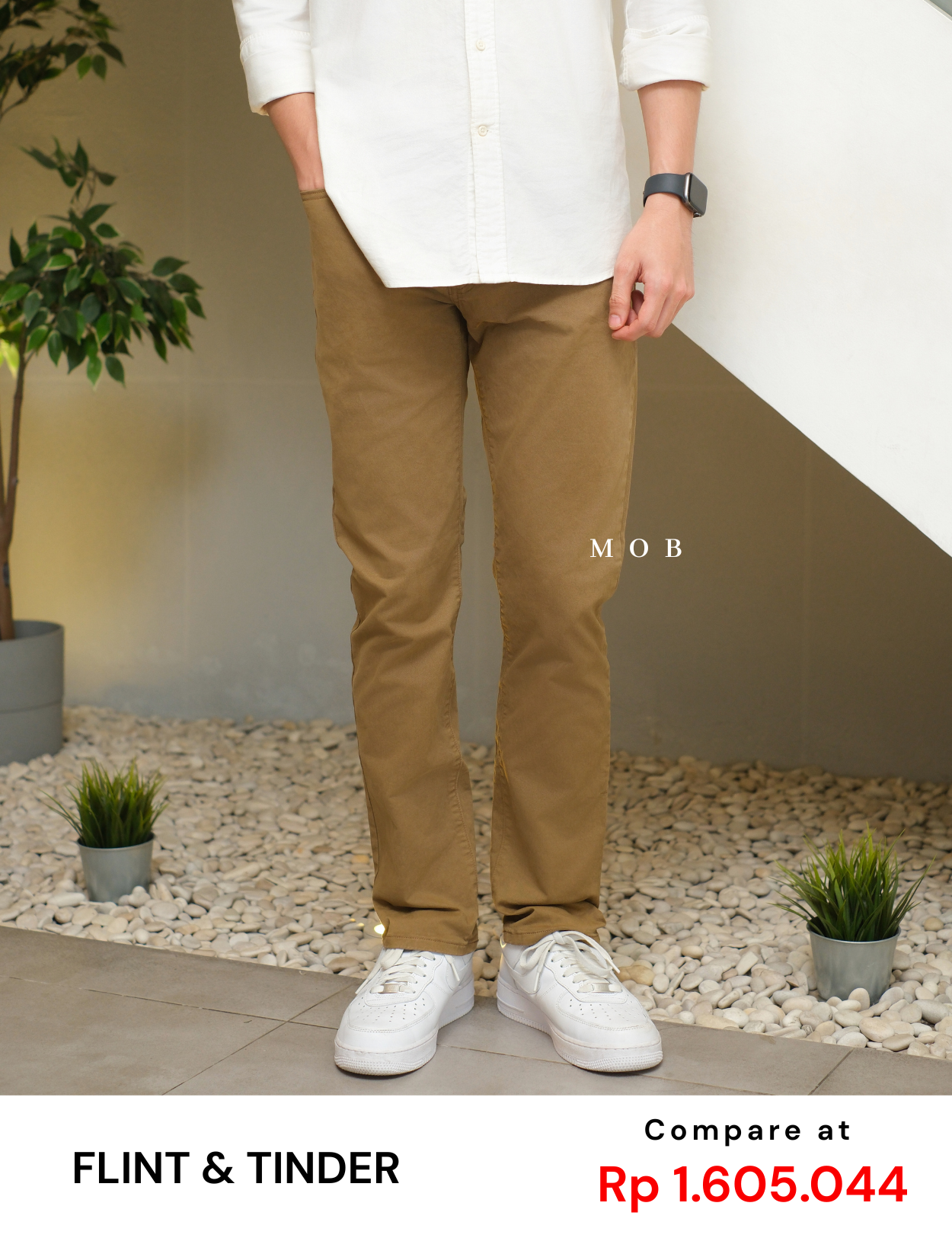F&TPT03006 365 SLIM FIT Pants Tan