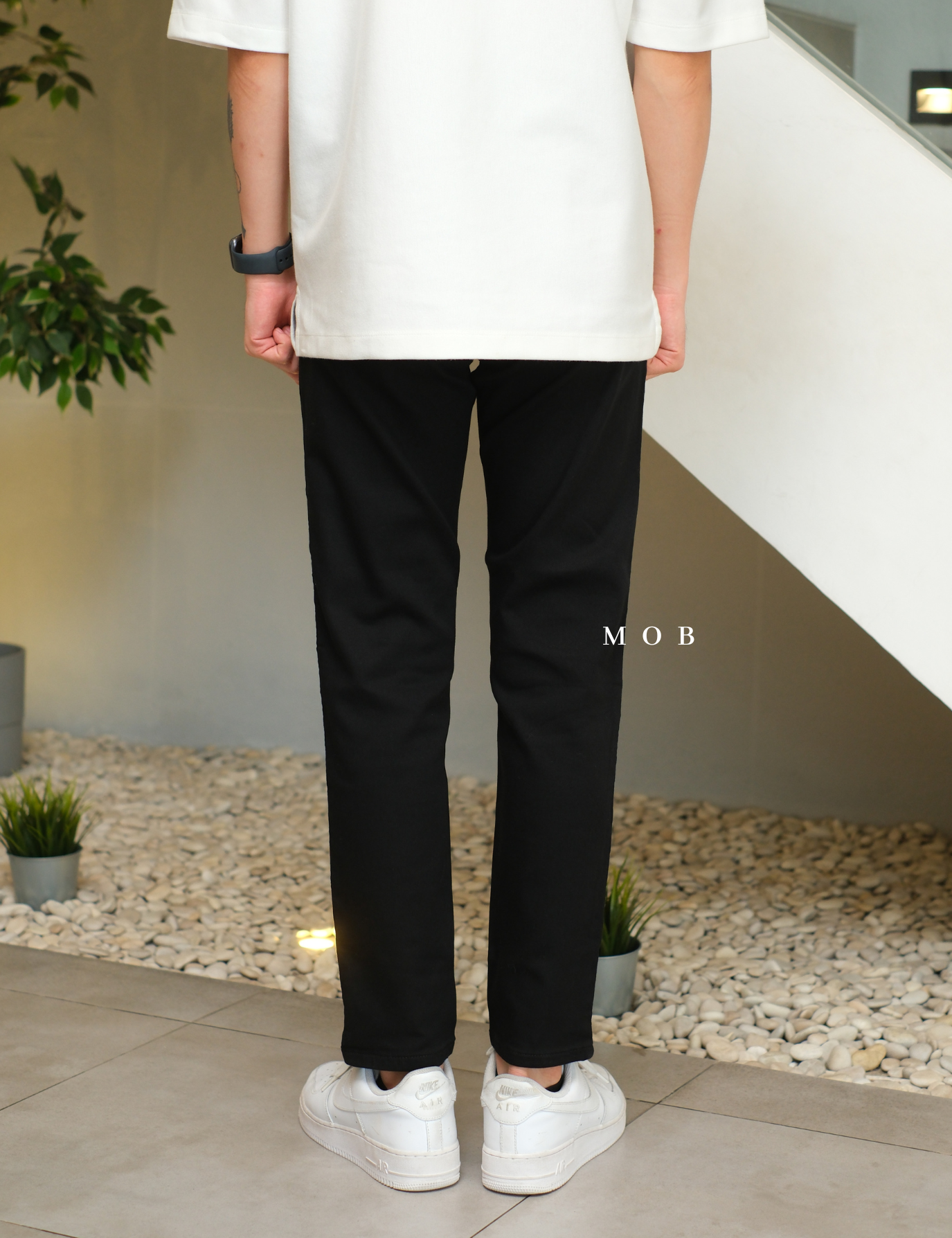 AKPT01001 Stretch Knit Pants Black