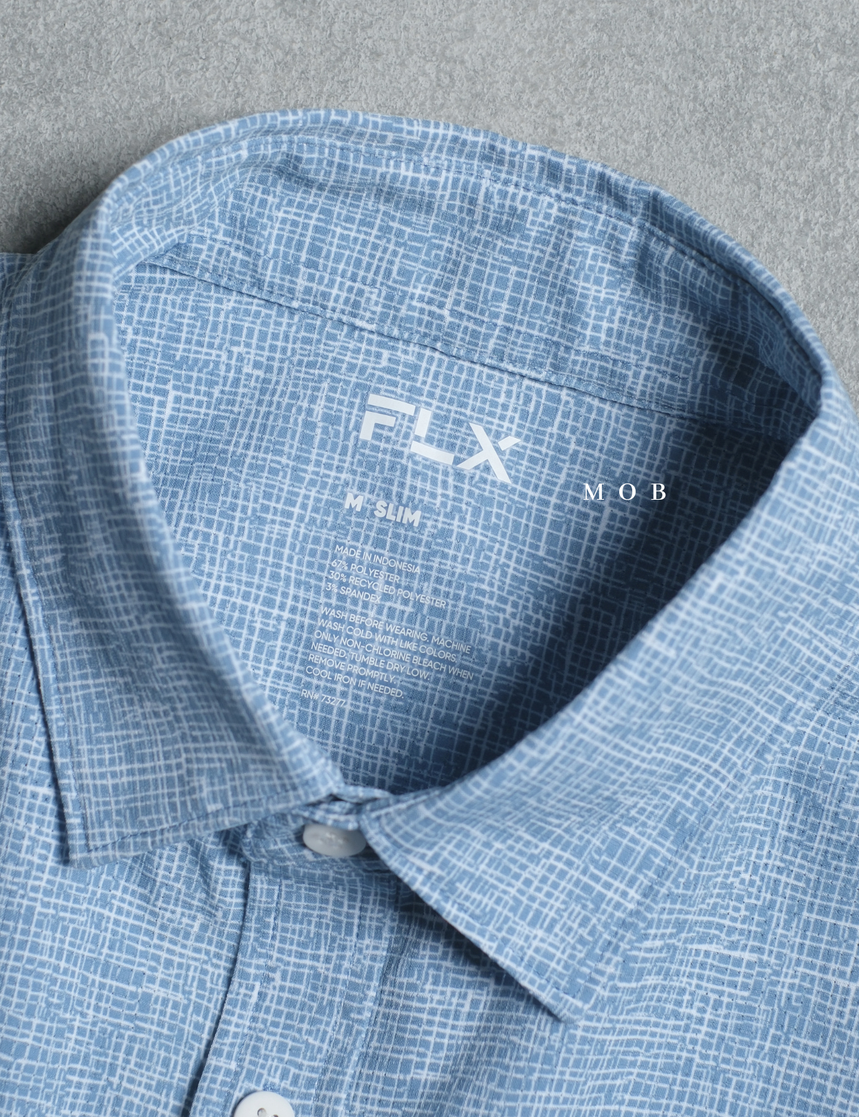 FLXSSS01002A Slim Performance SS Shirt Riviera Blue