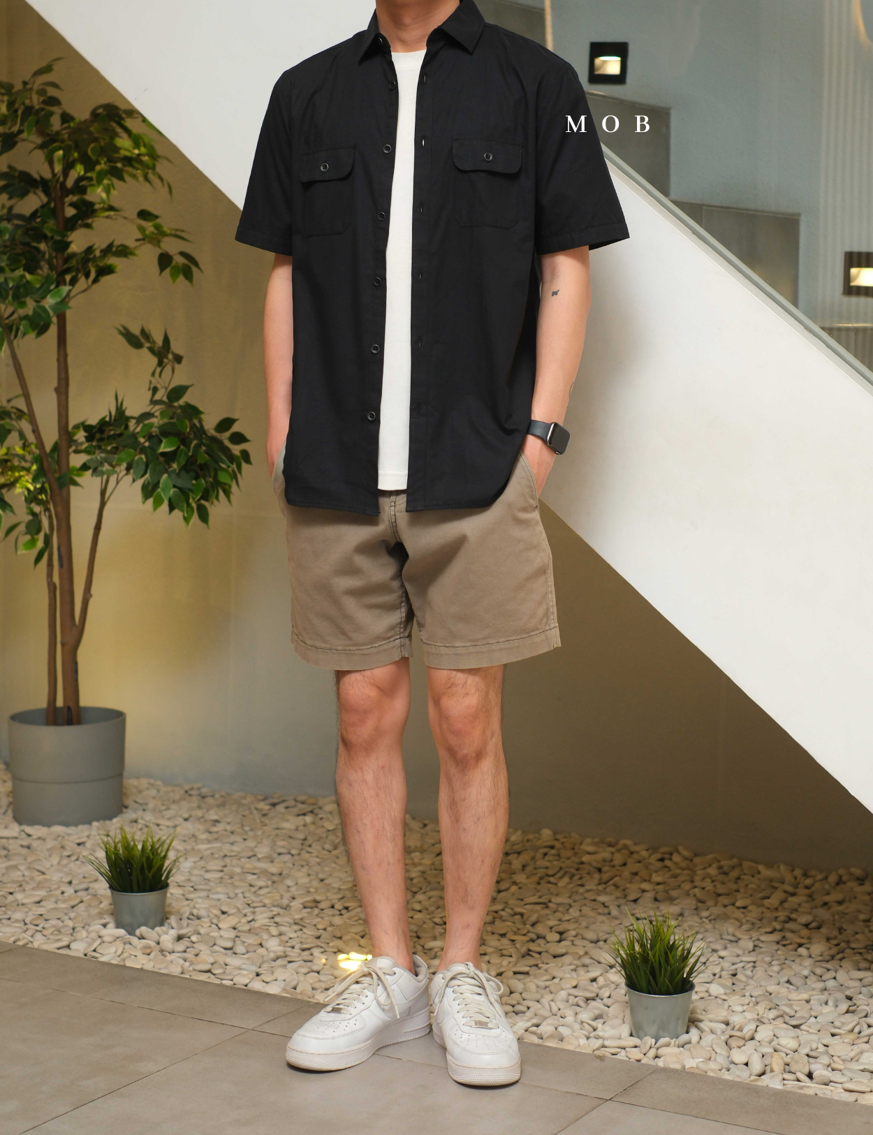 AFSSS01001E Warren Pocket SS Shirt Black