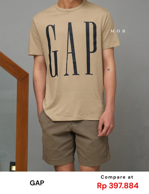 GPSST1205J Big Logo SS Tee Camel Brown (XS ONLY)