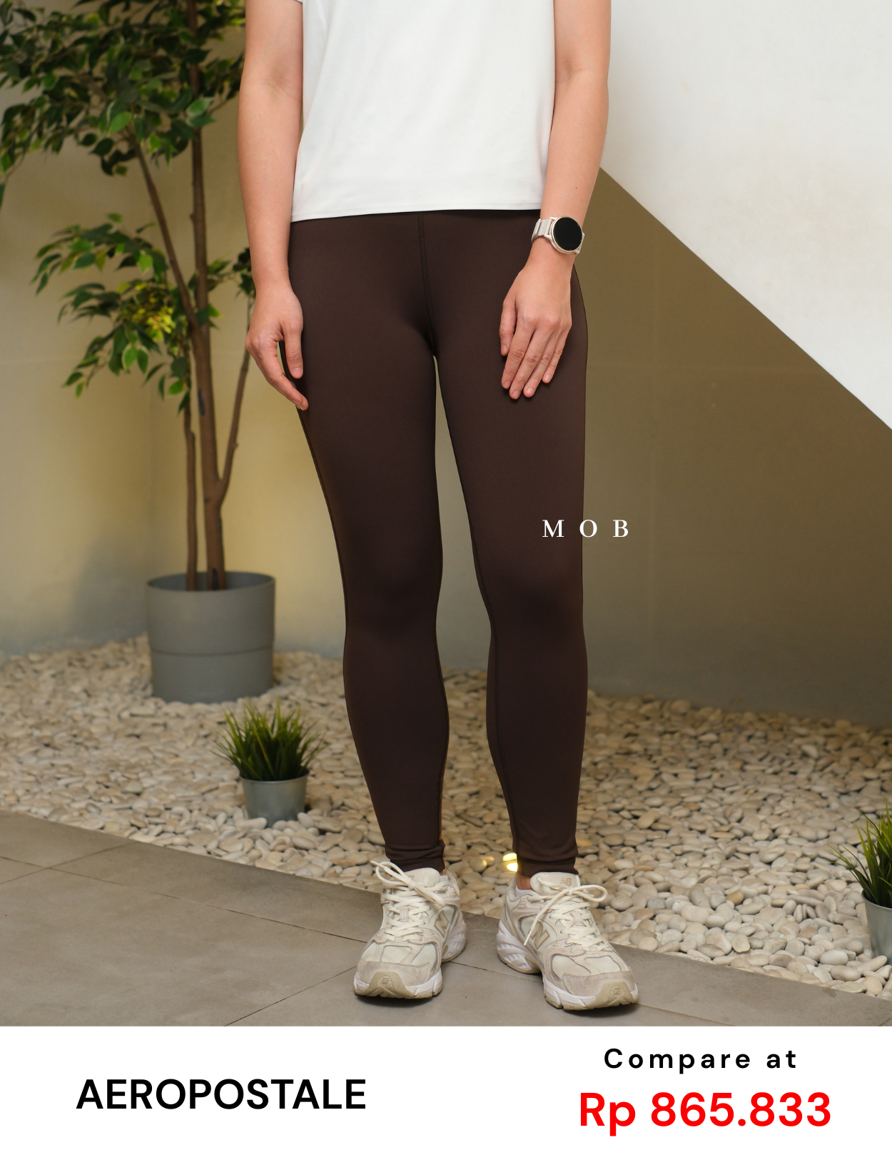 ARPT1403B Buttery Soft Cinch Waist Leggings Brown
